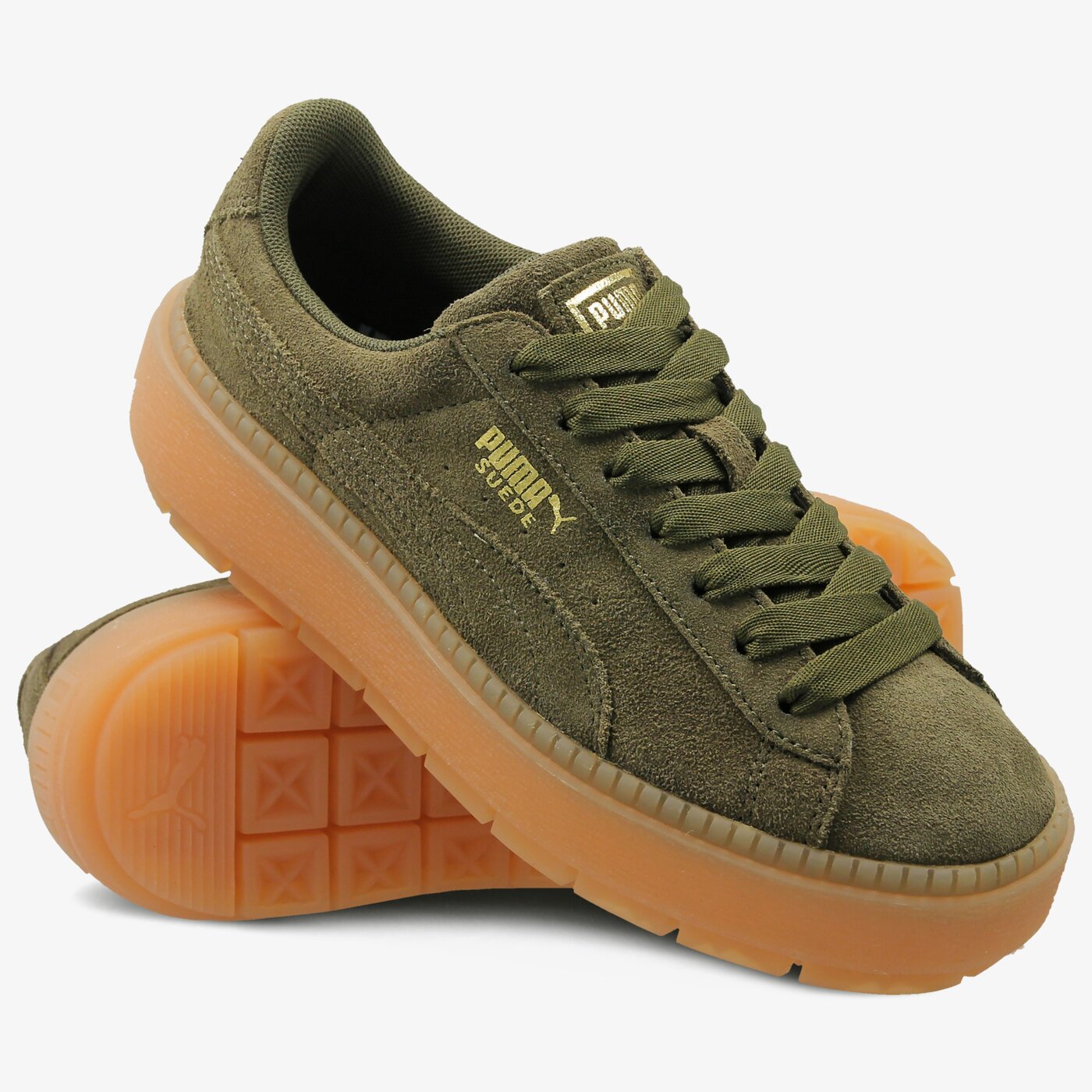 PUMA SUEDE PLATFORM RUGGED WN S 36583003 Kolor Khaki Damskie