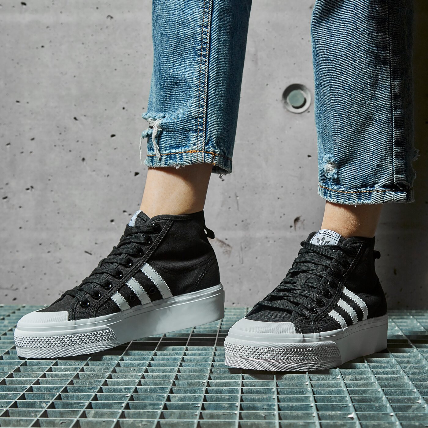 Adidas Nizza Platform Mid W Fy Kolor Czarny Damskie Trampki