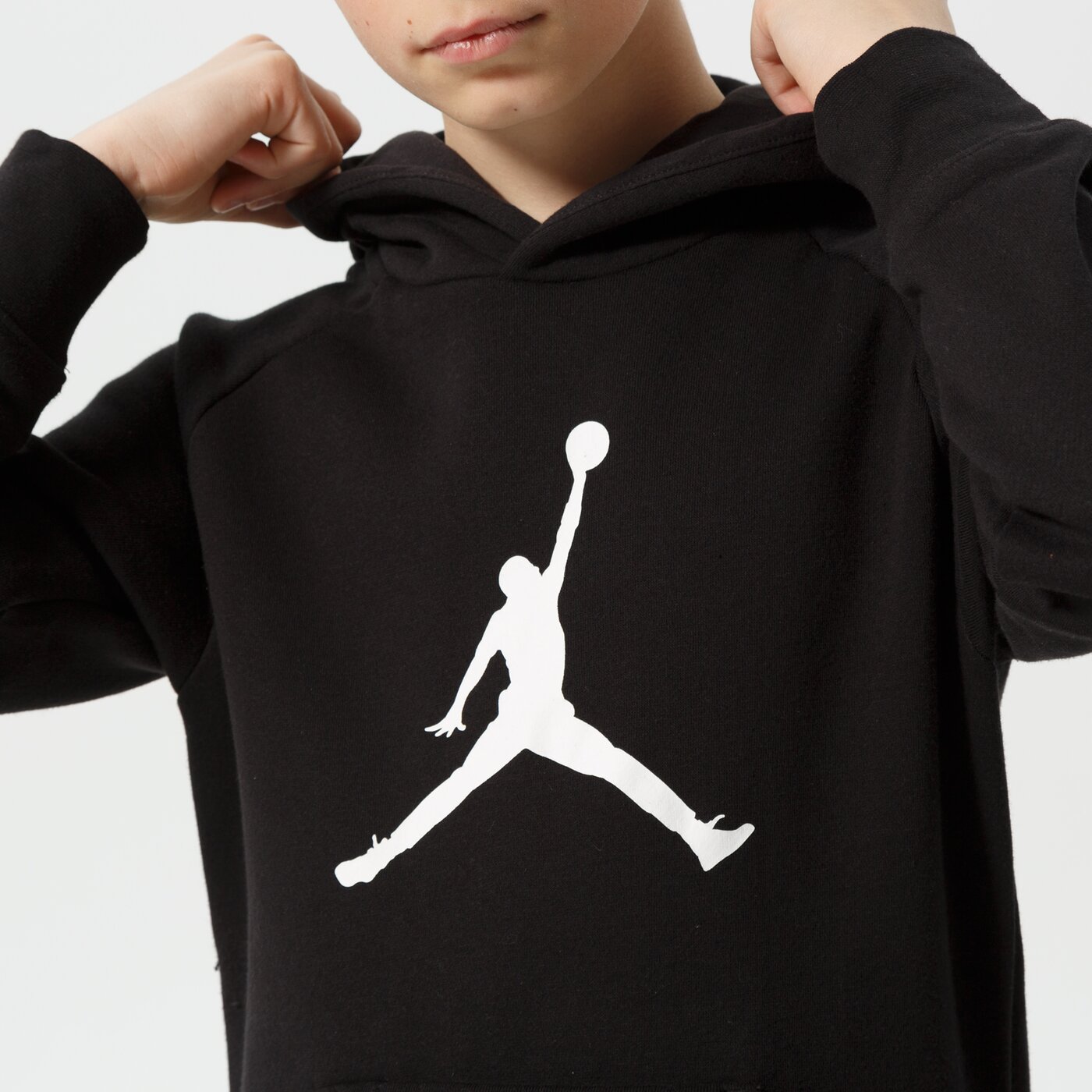 JORDAN BLUZA Z KAPTUREM JDB JUMPMAN LOGO FLEECE PO BOY 956326 023