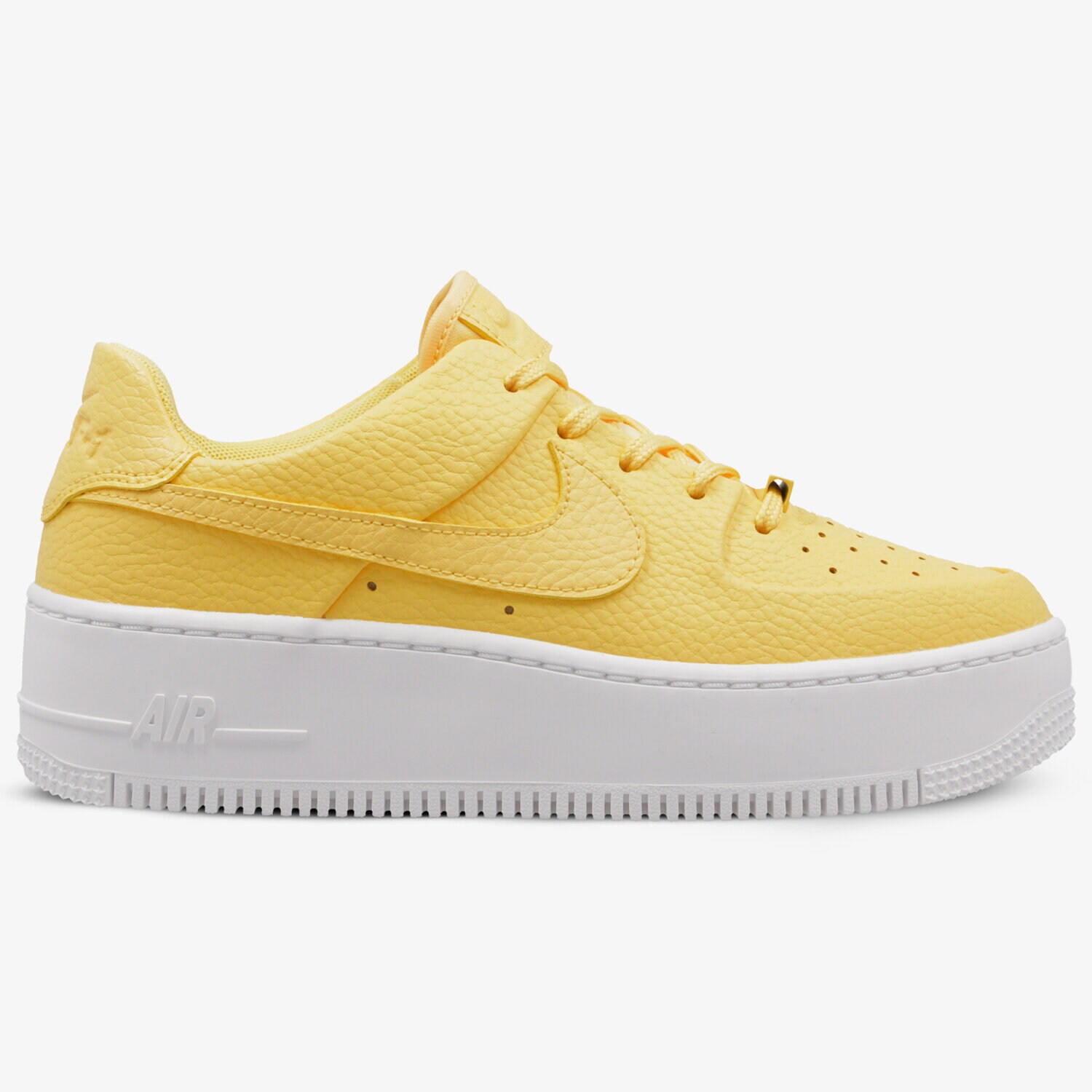 Buty sneakersy damskie NIKE AIR FORCE 1 SAGE LOW AR5339-700 ŻÓŁTY