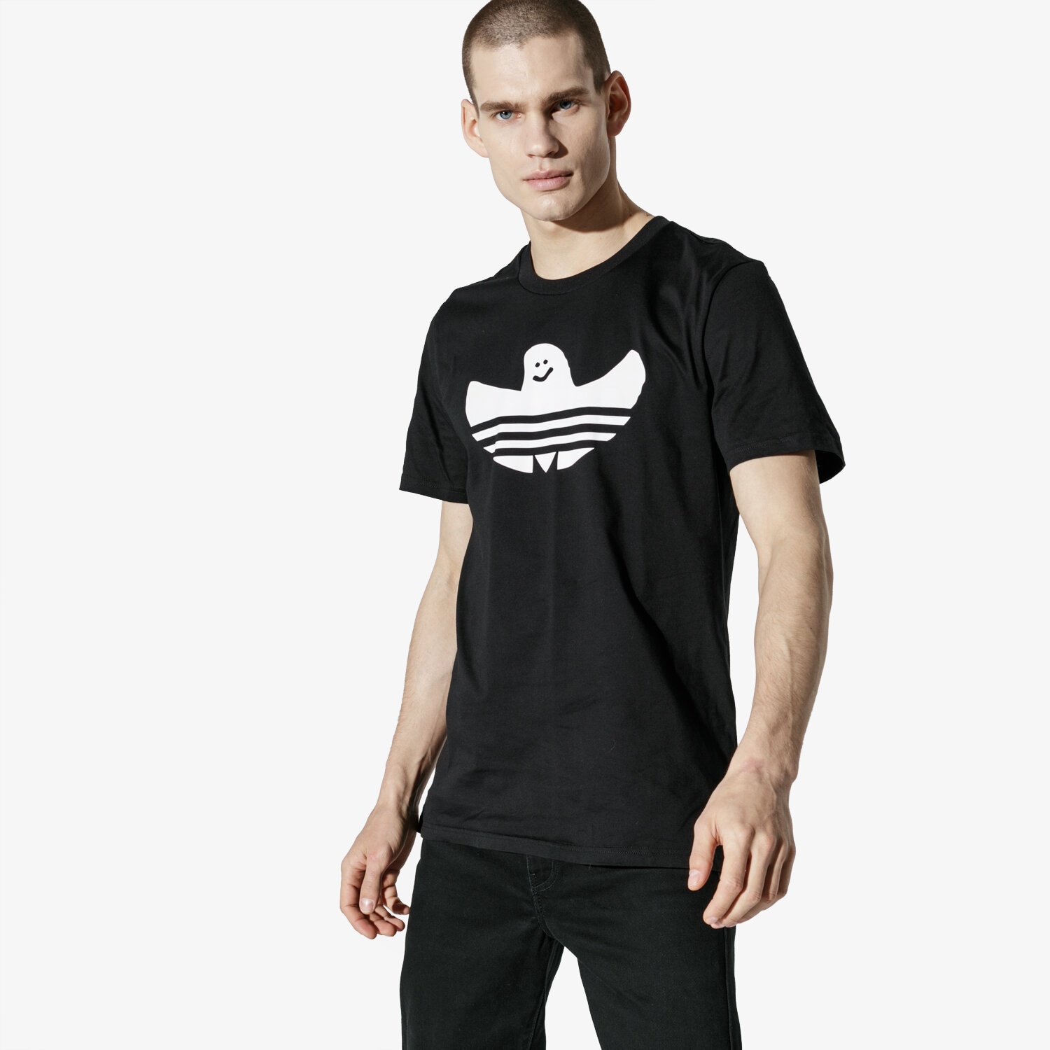 Koszulka, t-shirt sportowy męski ADIDAS T-SHIRT SS SOLID SHMOO T DH3900 CZARNY