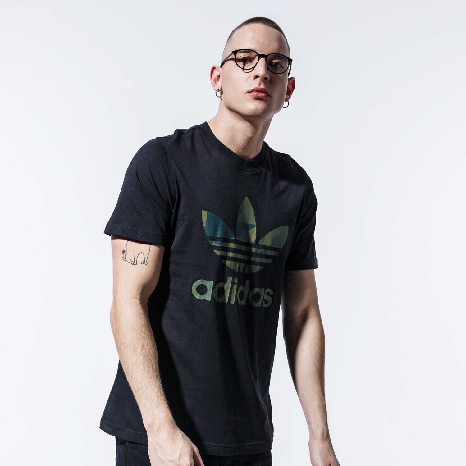 Koszulka, t-shirt sportowy męski ADIDAS T-SHIRT CAMO INFILL TEE FM3338 CZARNY