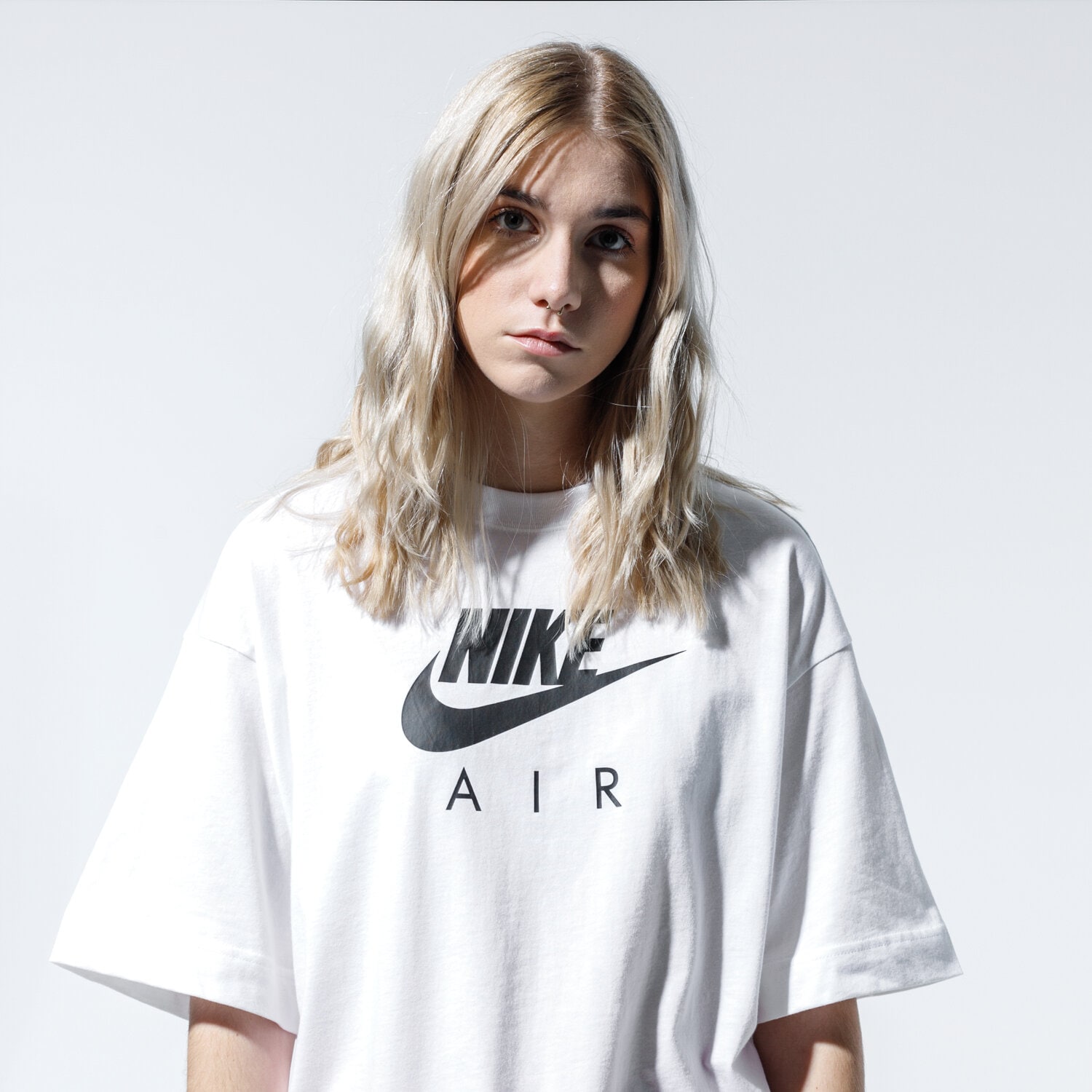 Koszulka, t-shirt damski NIKE T-SHIRT AIR CJ3105-100 BIAŁY