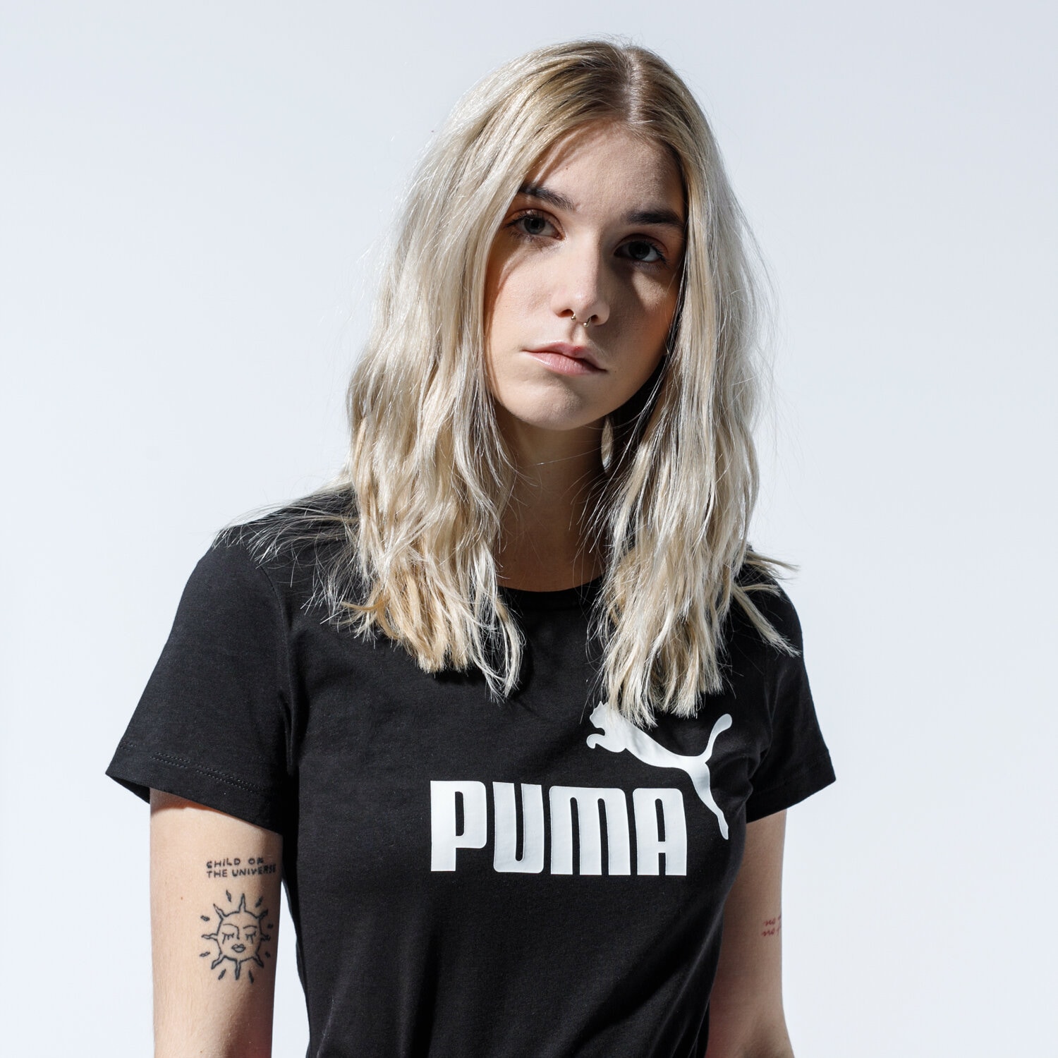 Koszulka, t-shirt damski PUMA T-SHIRT CORE T-SHIRT 85178701 CZARNY