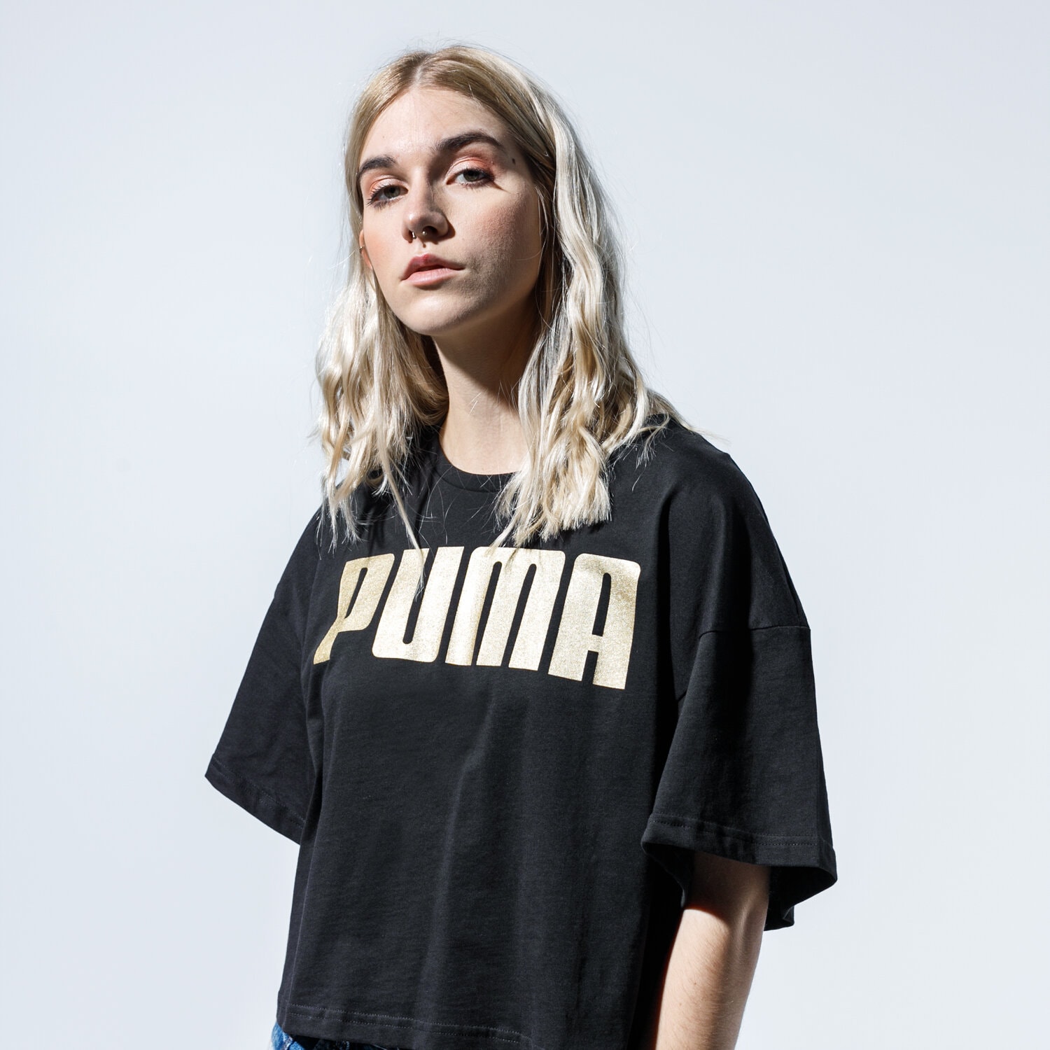 Koszulka, t-shirt damski PUMA T-SHIRT REBEL FASHION TEE 58130851 CZARNY