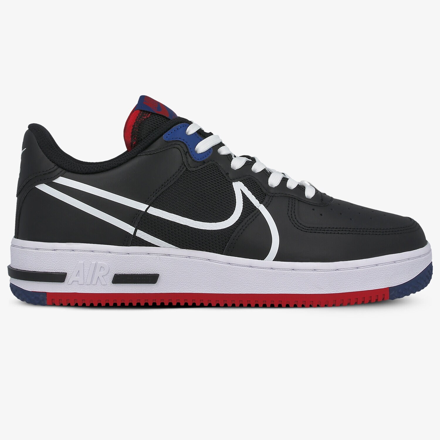 Buty sneakersy męskie NIKE AIR FORCE 1 REACT CT1020-001 CZARNY