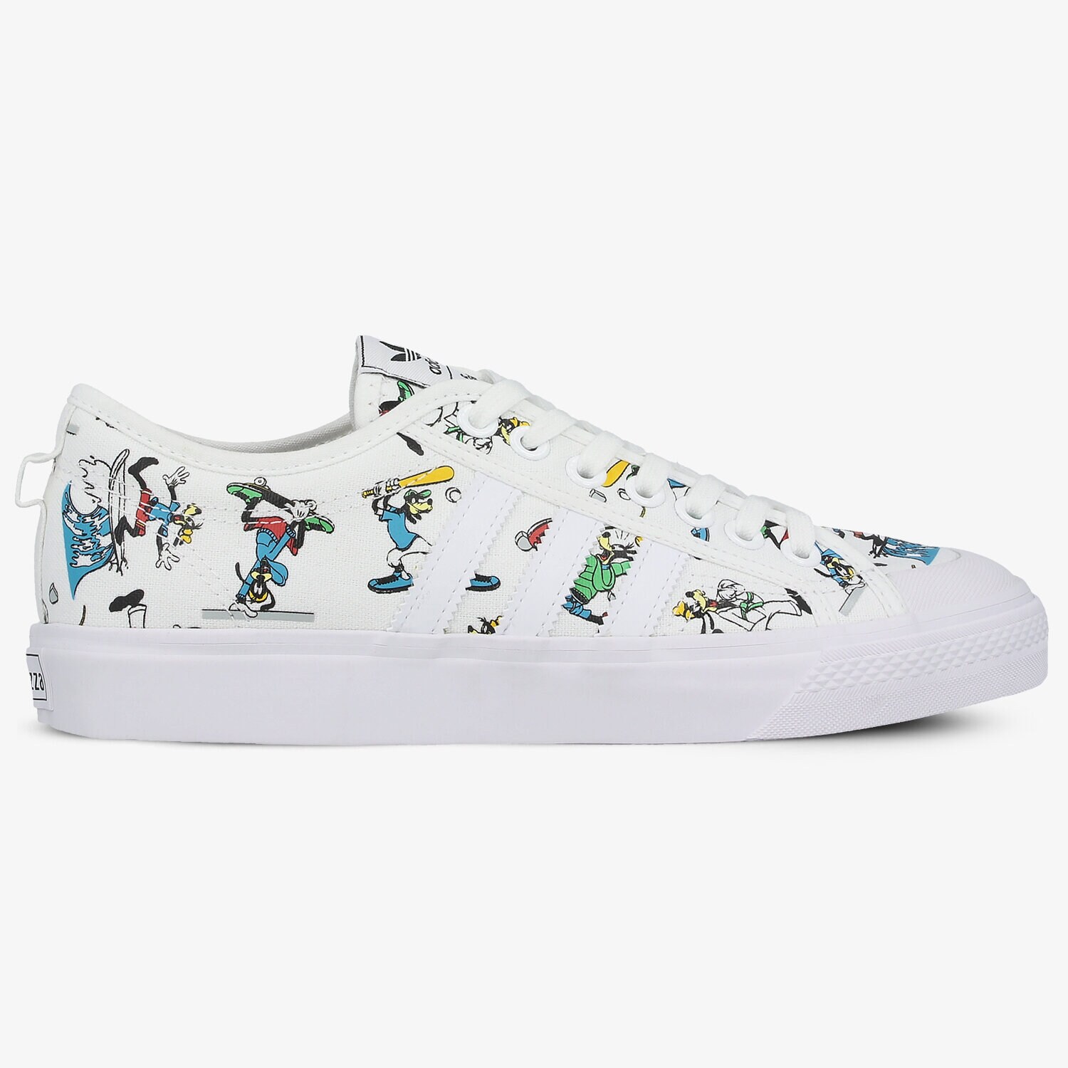 Buty sneakersy męskie ADIDAS NIZZA X DISNEY SPORT GOOFY FW0645 BIAŁY