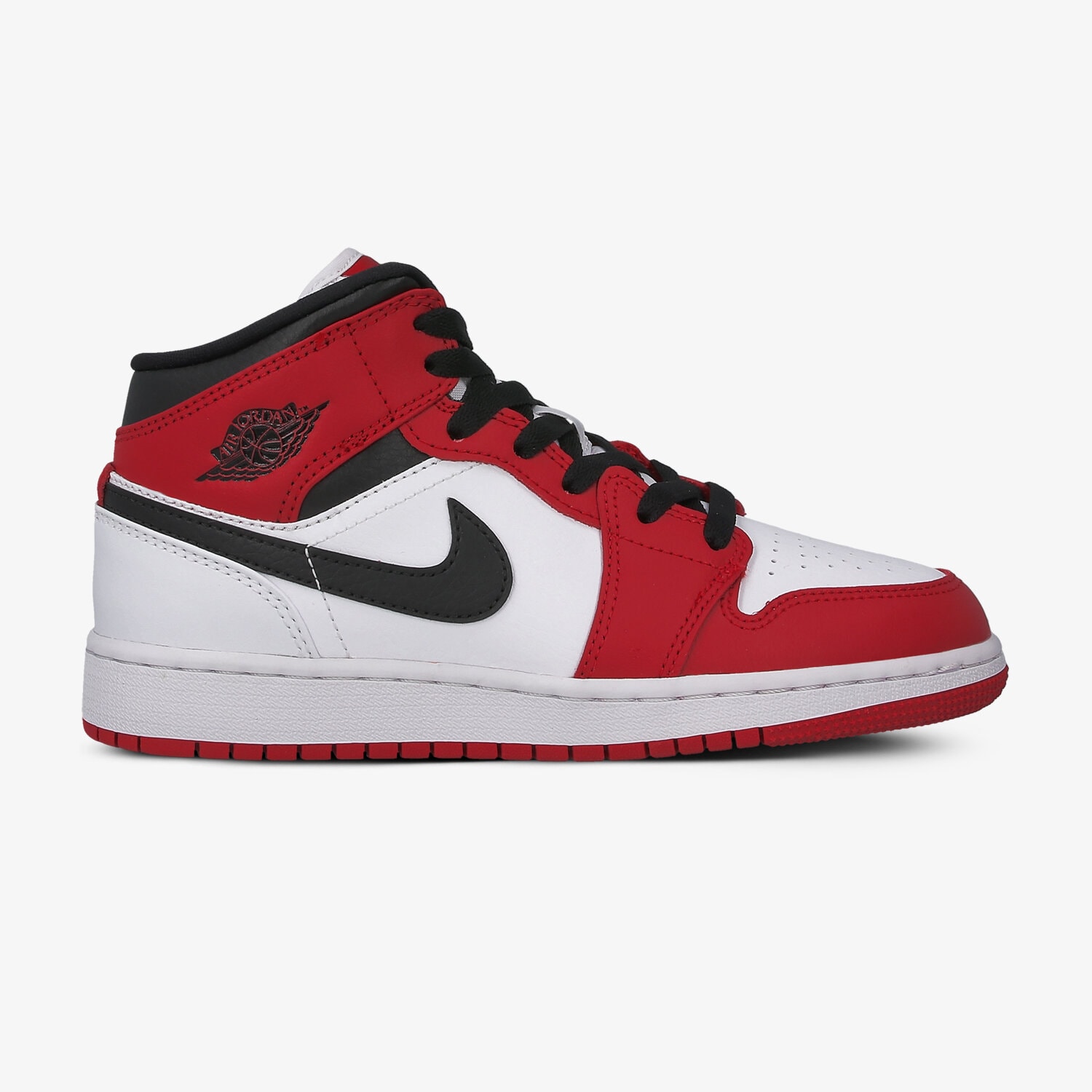 Buty sneakersy dla dzieci AIR JORDAN 1 MID 554725-173 CZERWONY