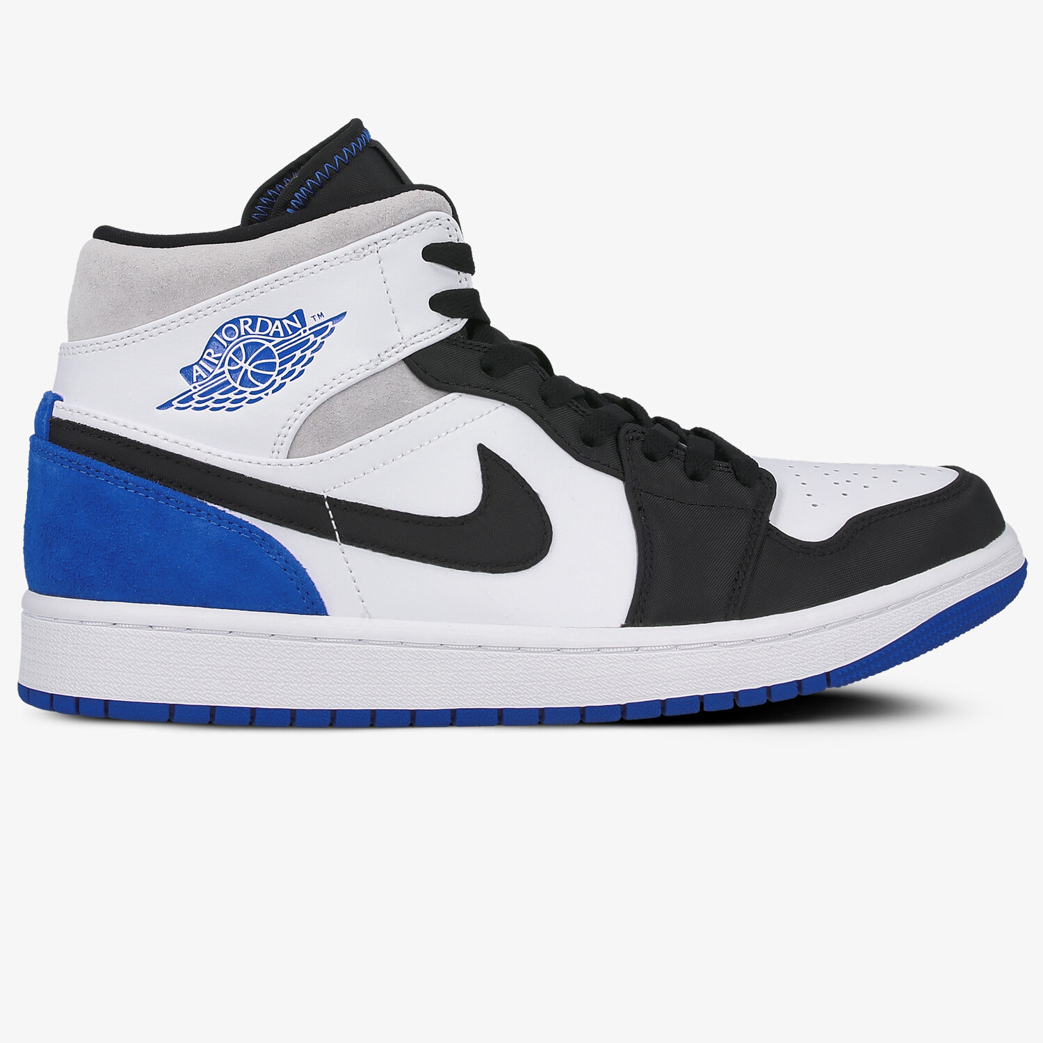 Buty sneakersy męskie AIR JORDAN 1 MID 852542-102 BIAŁY