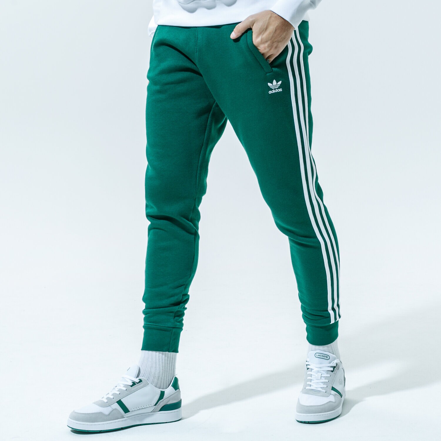 Spodnie sportowe męskie ADIDAS SPODNIE 3-STRIPES PANT GD9956 ZIELONY