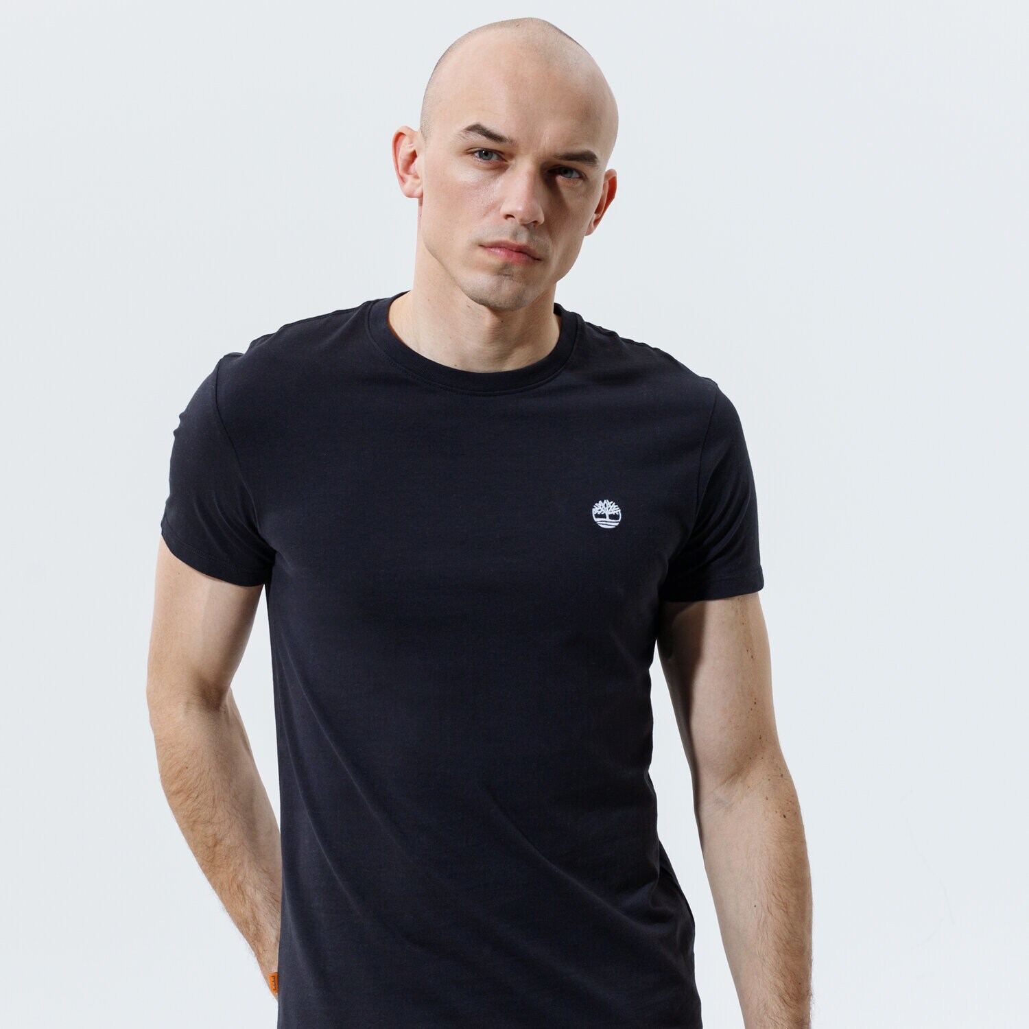 Koszulka, t-shirt sportowy męski TIMBERLAND T-SHIRT TFO SS LEFT CHEST LOGO JERSEY CREW TEE TB0A2BR30011 CZARNY