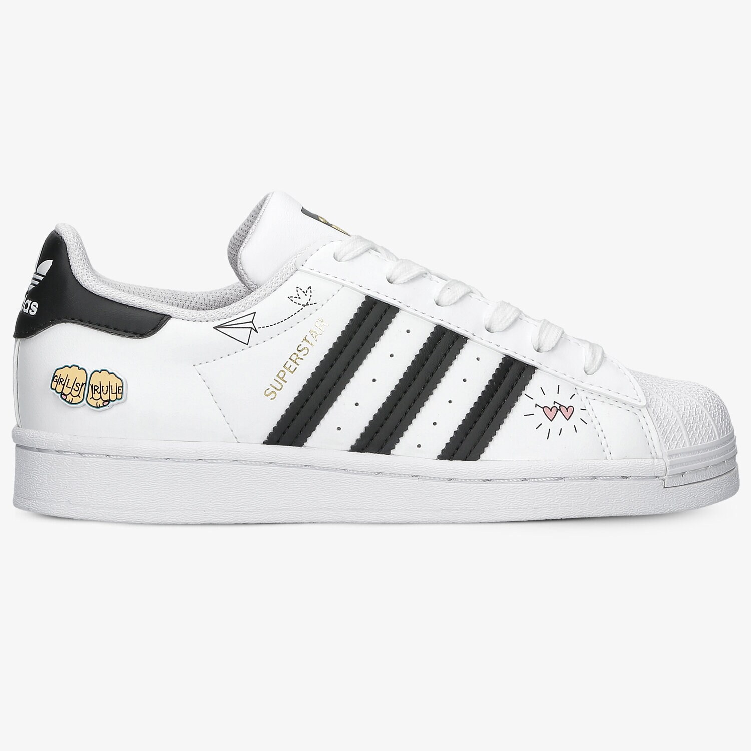 Buty sneakersy dla dzieci ADIDAS SUPERSTAR J FX5202 BIAŁY