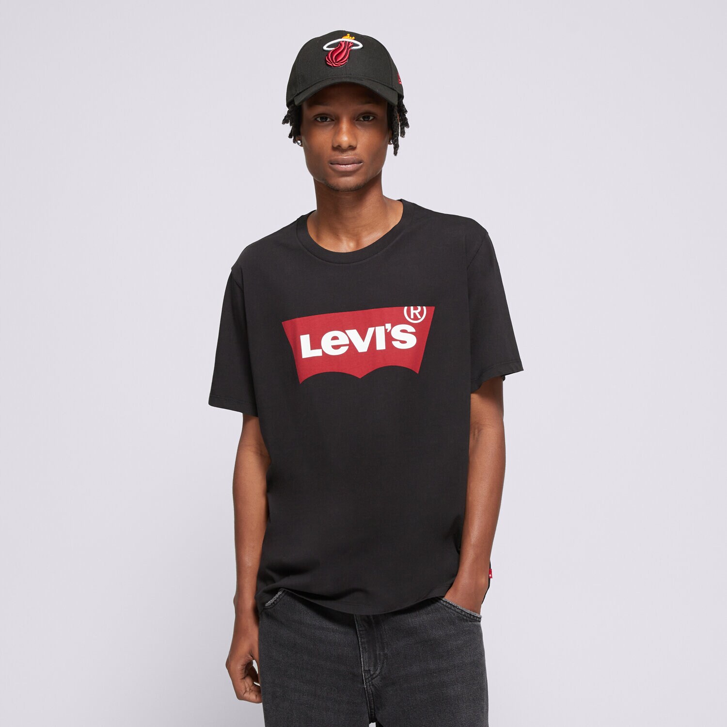Koszulka, t-shirt sportowy męski LEVI'S T-SHIRT GRAPHIC SET IN NECK 17783-0137 CZARNY