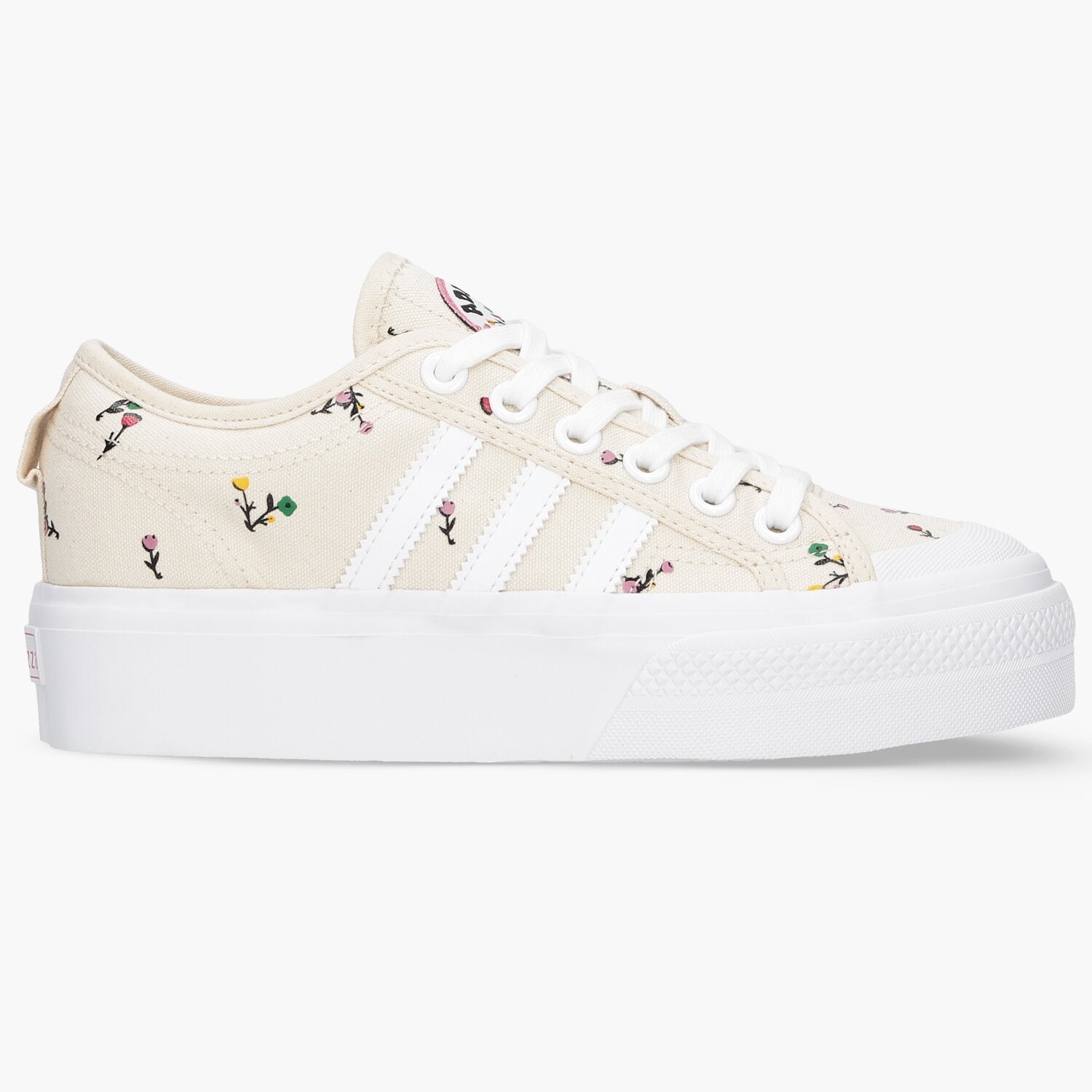 Damskie trampki, tenisówki ADIDAS NIZZA PLATFORM W H02682 BIAŁY
