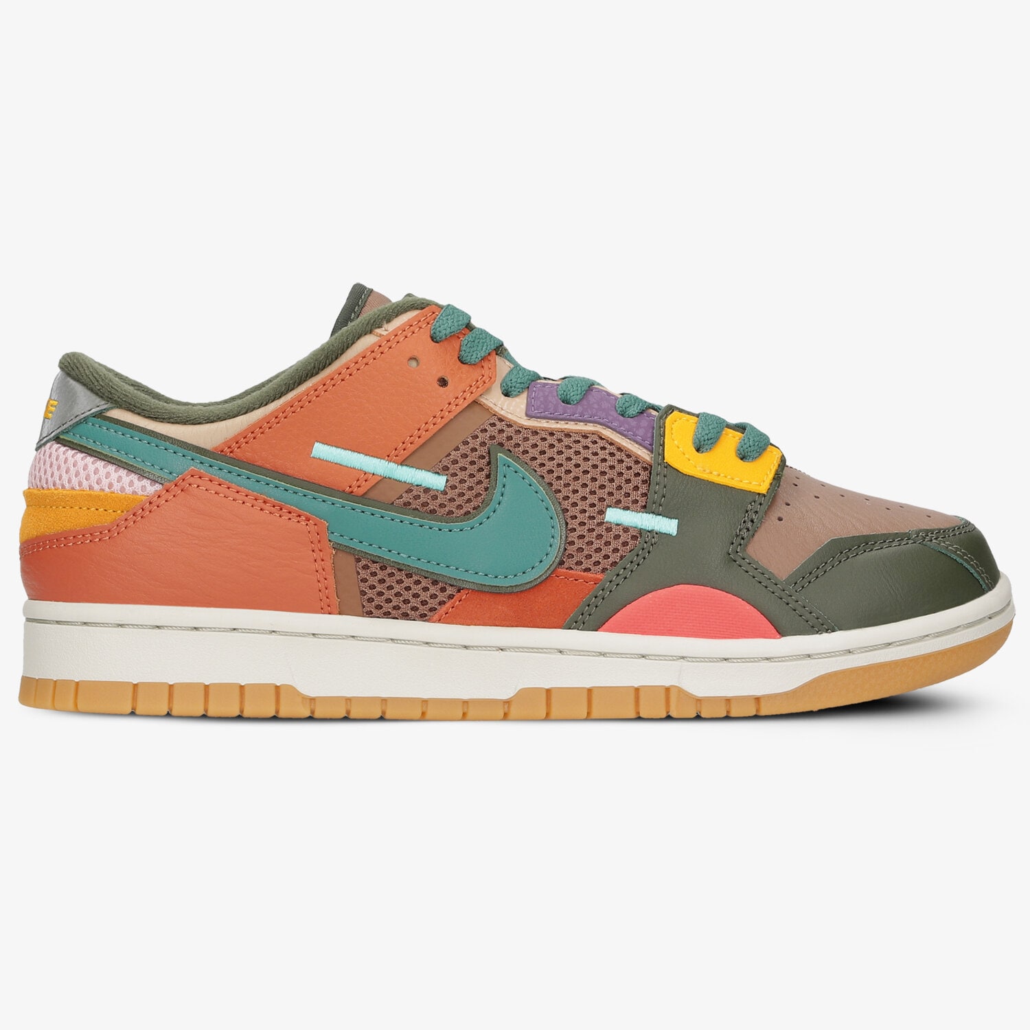 Buty sneakersy męskie NIKE DUNK SCRAP DB0500-200 BRĄZOWY