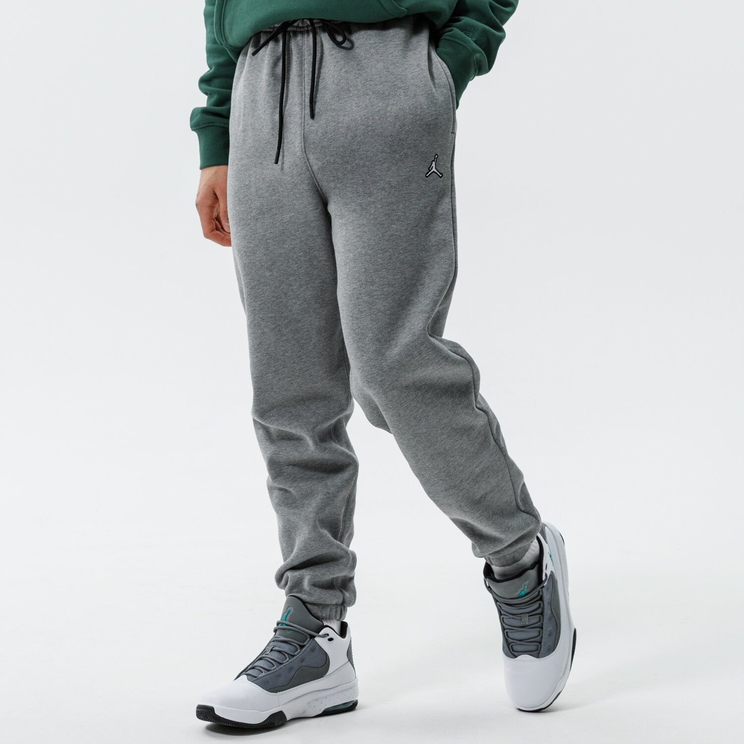 Spodnie sportowe męskie JORDAN SPODNIE ESSENTIAL FLEECE JOGGERS DA9820-091 SZARY