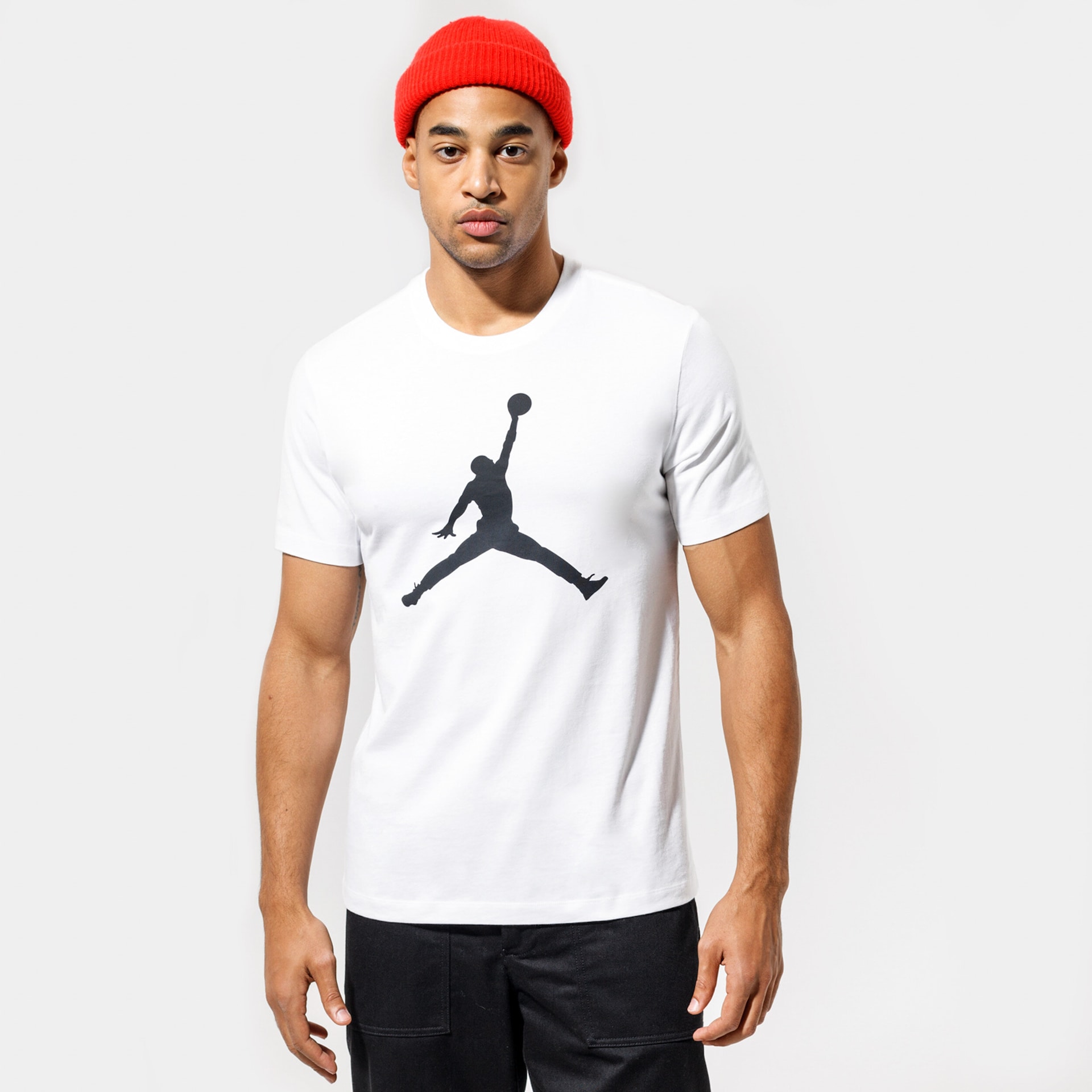 Koszulka, t-shirt sportowy męski JORDAN T-SHIRT JUMPMAN CJ0921-100 BIAŁY