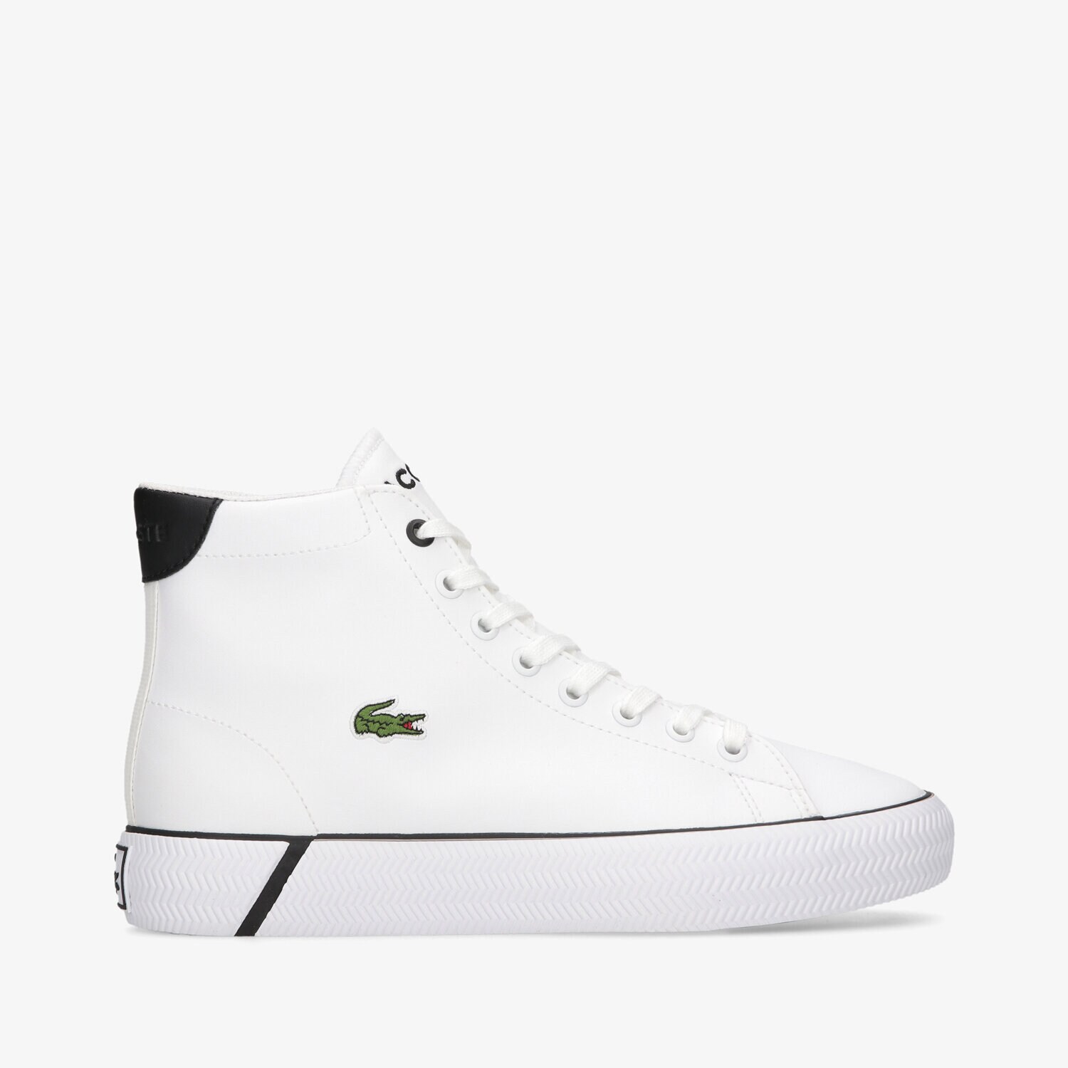 Buty sneakersy dla dzieci LACOSTE GRIPSHOT MID 0121 1 CUJ 742CUJ0002147 BIAŁY