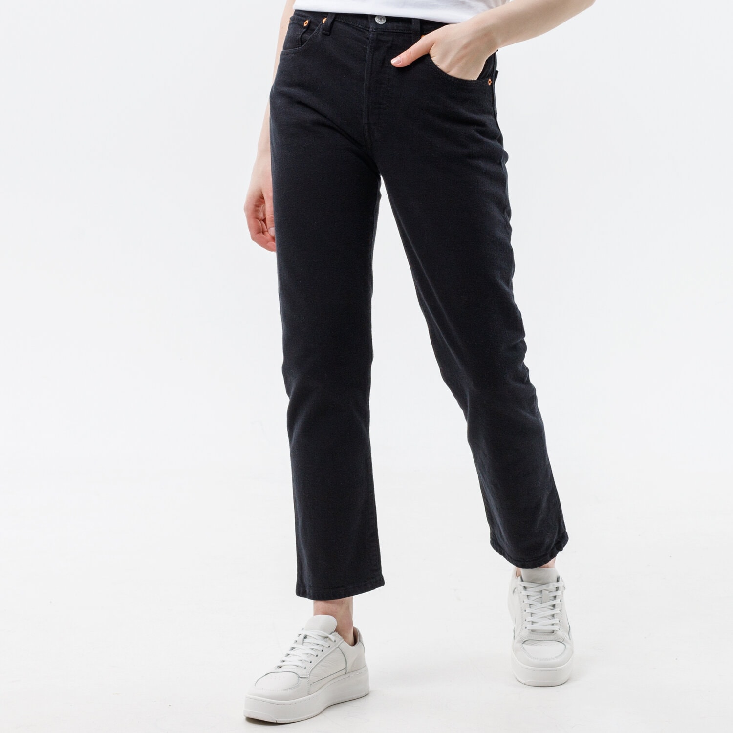 Spodnie sportowe damskie LEVI'S SPODNIE 501 CROP 36200-0085 CZARNY