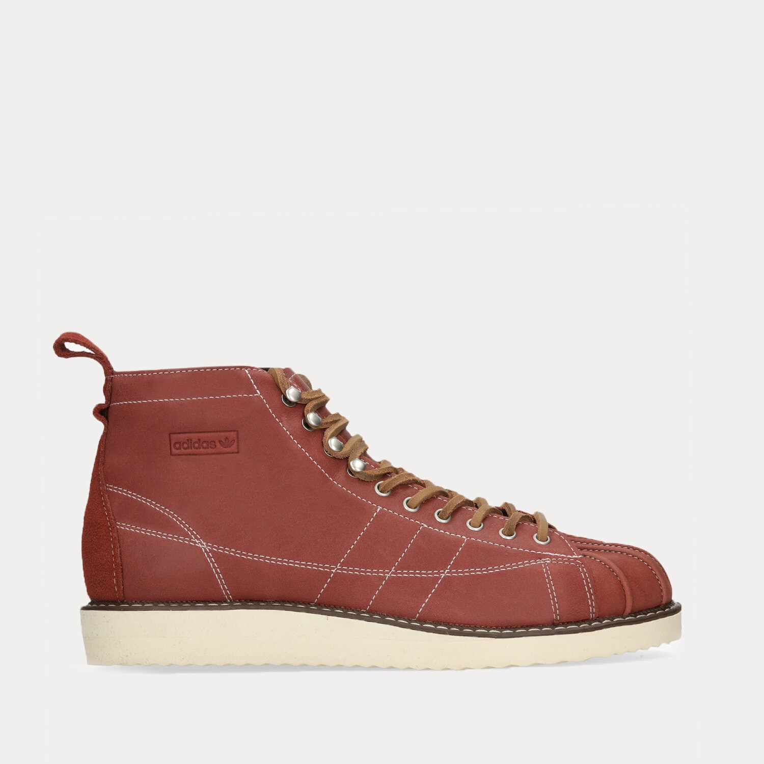Buty sneakersy męskie ADIDAS SUPERSTAR BOOT FZ2642 BRĄZOWY