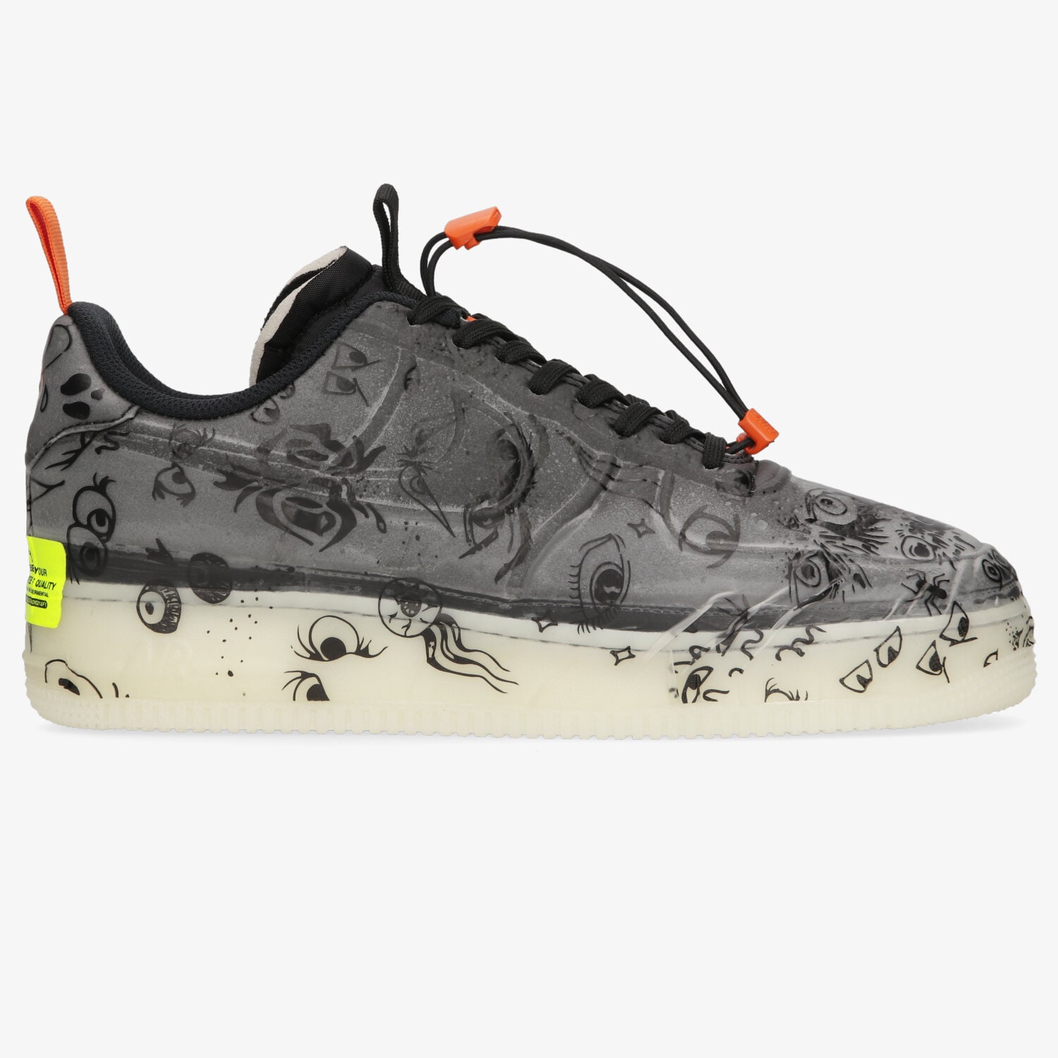 Buty sneakersy męskie NIKE AIR FORCE 1 EXPERIMENTAL DC8904-001 CZARNY