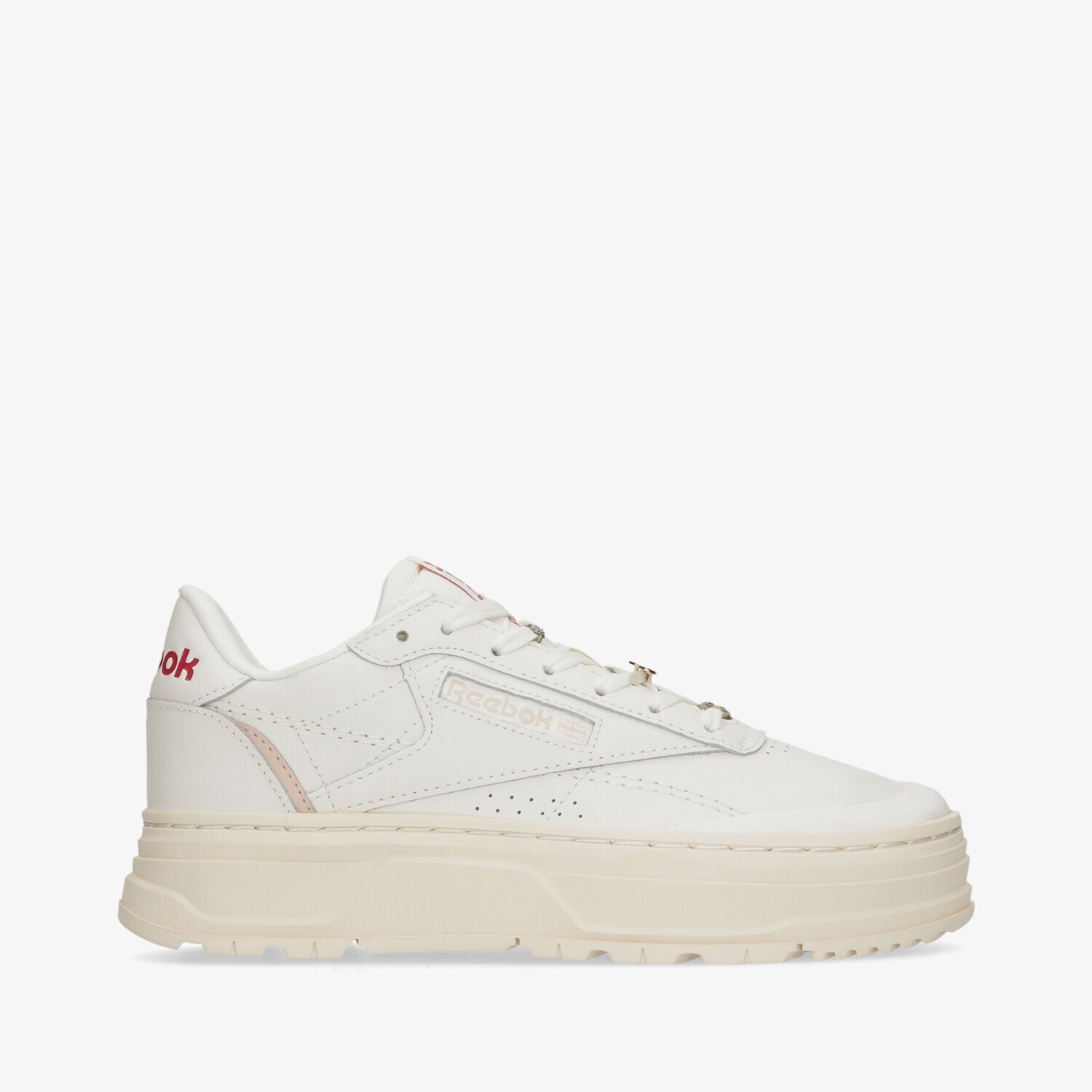 Buty sneakersy damskie REEBOK CLUB C DOUBLE GEO GX8765 BEŻOWY