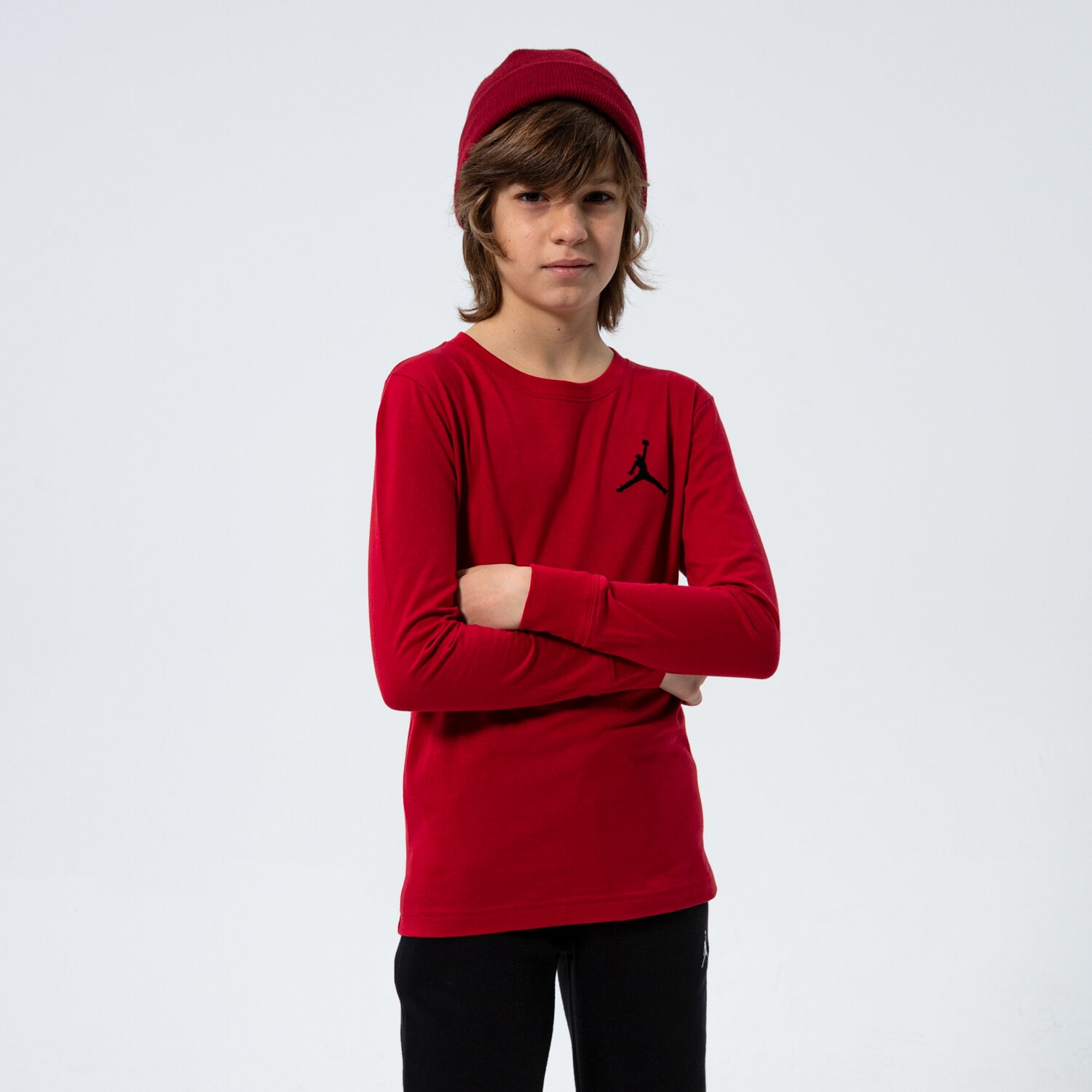 Koszulka, t-shirt dla dzieci JORDAN T-SHIRT JUMPMAN AIR EMROIDERY BOY 95A903-R78 CZERWONY