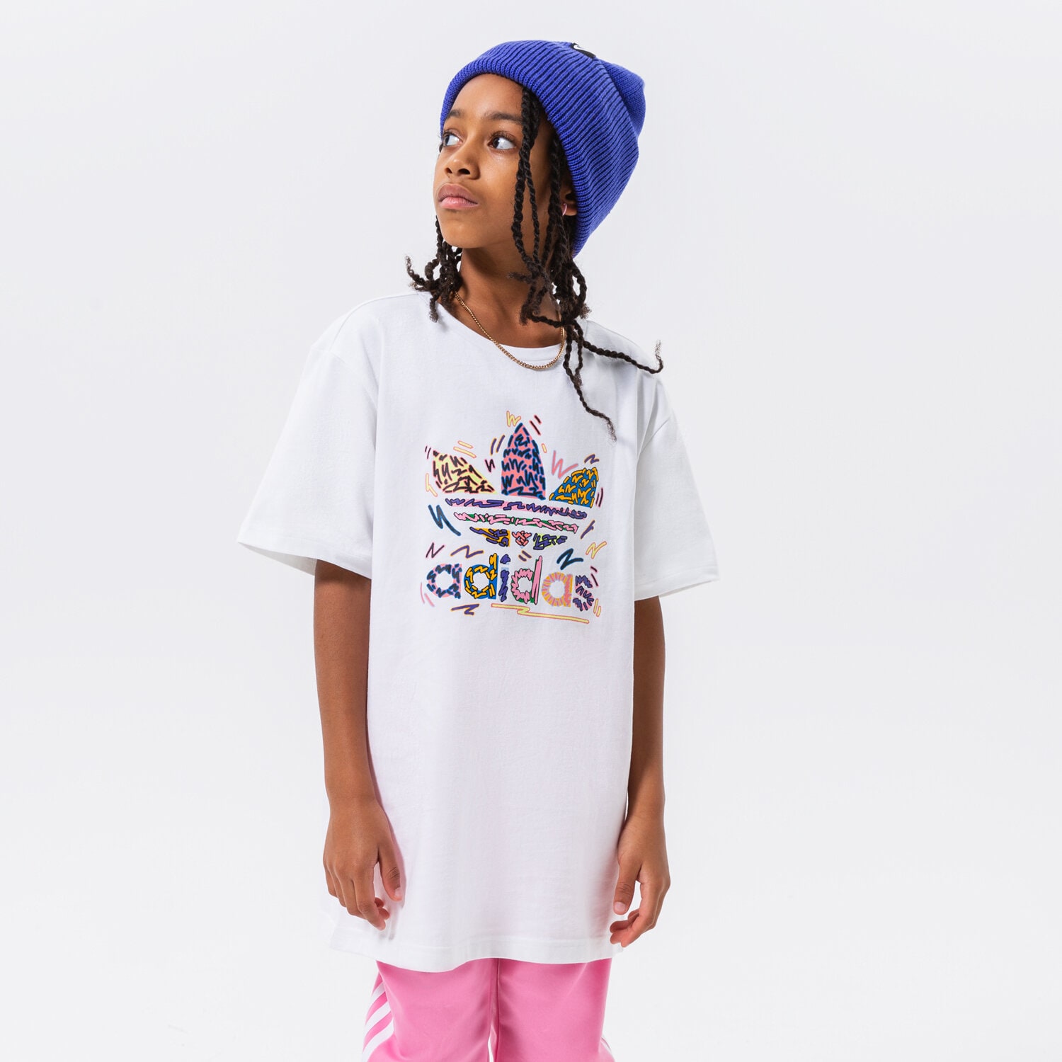 Koszulka, t-shirt dla dzieci ADIDAS T-SHIRT LOVEUNI TREF T GIRL HG3898 BIAŁY