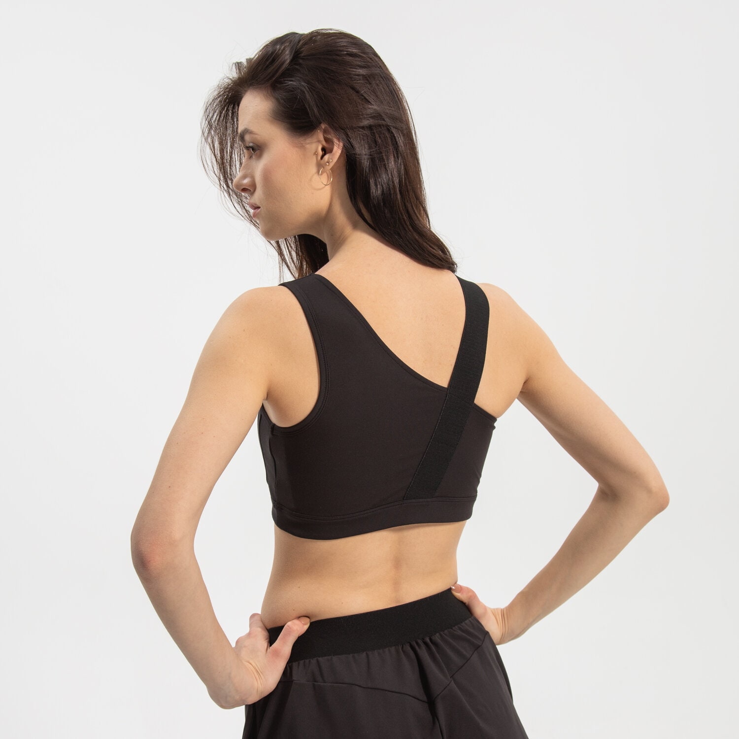 Koszulka, t-shirt damski ELLESSE BRA PACEY CROP VEST BLK SRM14327011 CZARNY