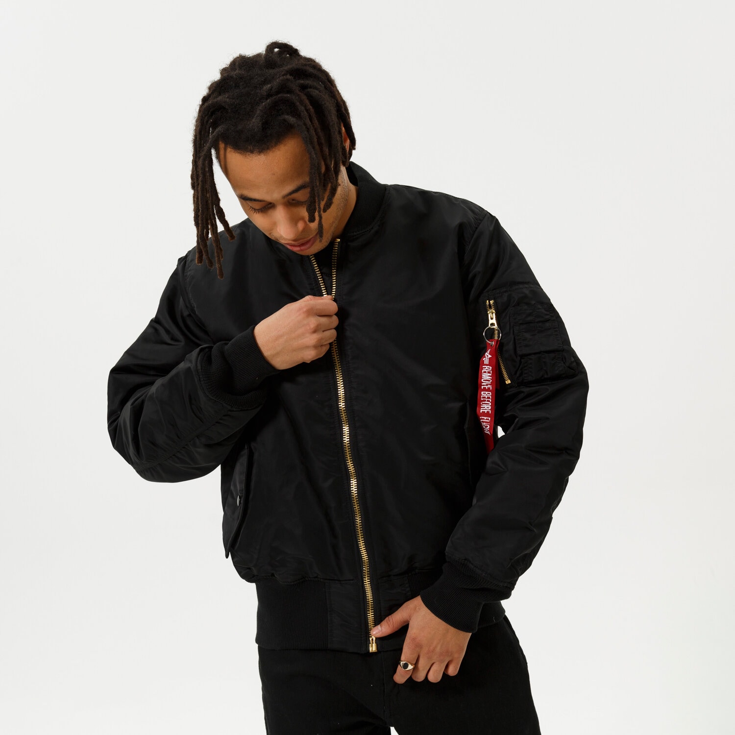 Kurtka zimowa męska ALPHA INDUSTRIES KURTKA MA-1 100101-03 CZARNY