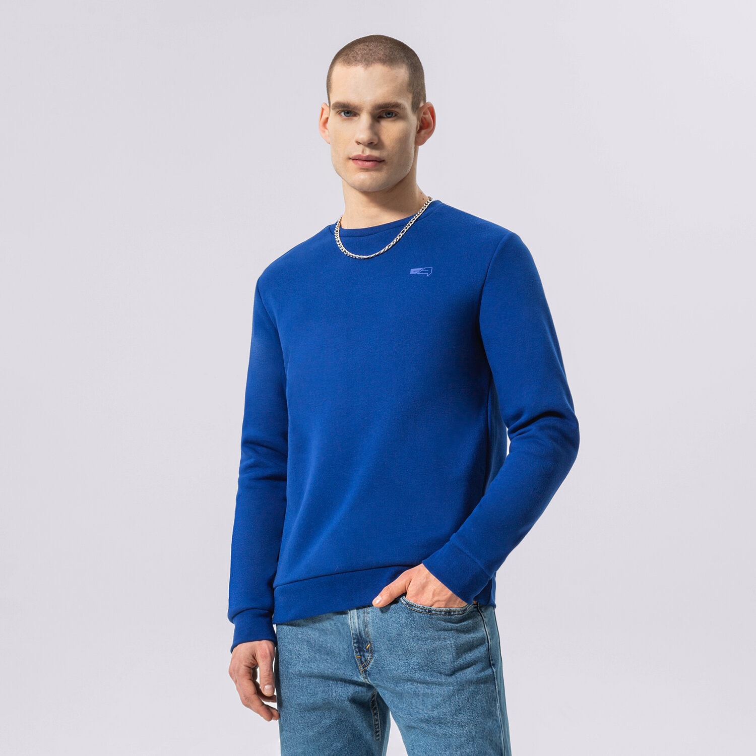 Bluza męska CONFRONT BLUZA ESSENTIAL CREW CF122BLM92003 GRANATOWY