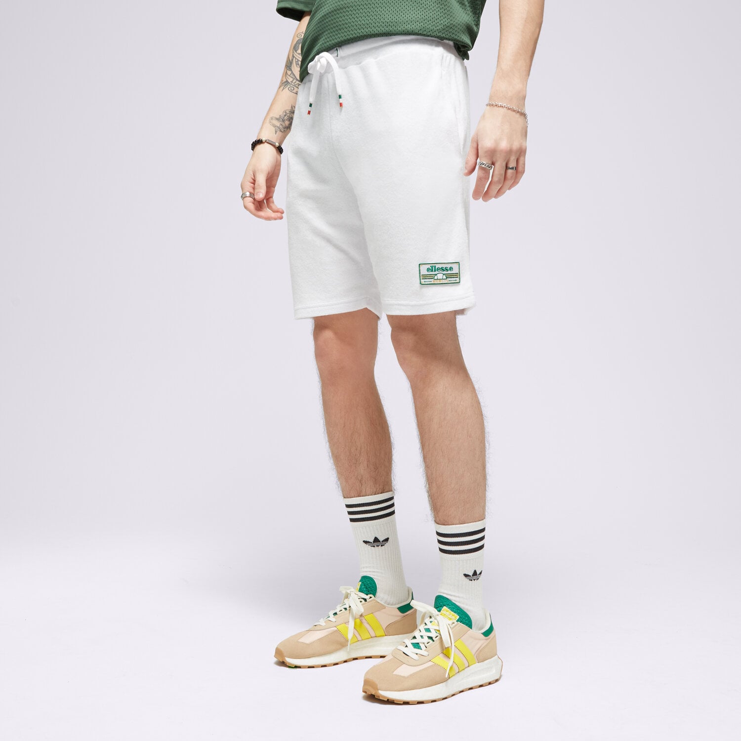 Krótkie spodenki, szorty męskie ELLESSE SZORTY DIAVOLA SHORT WHT SHN15009908 BIAŁY