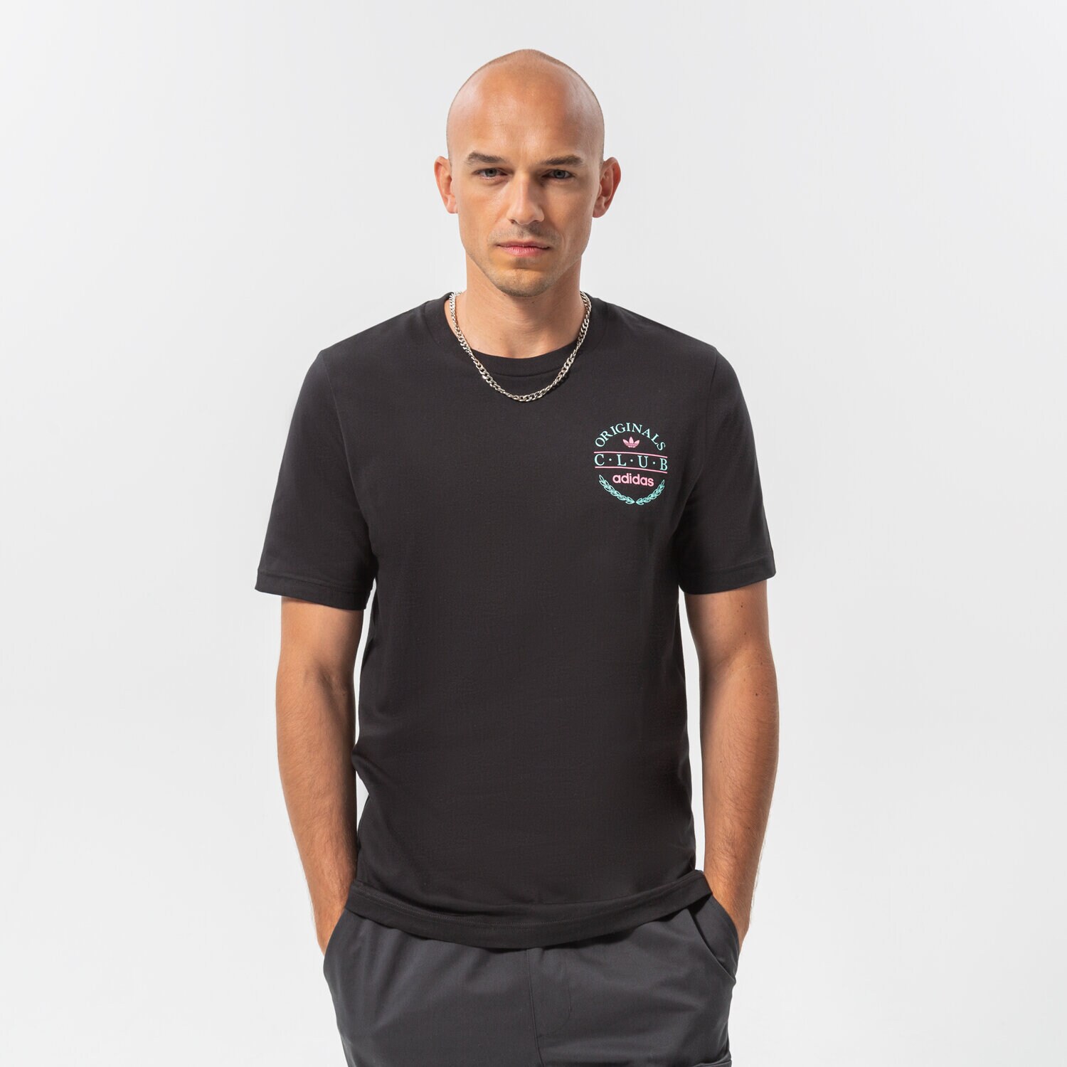 Koszulka, t-shirt sportowy męski ADIDAS T-SHIRT CLUB TEE HR7890 CZARNY