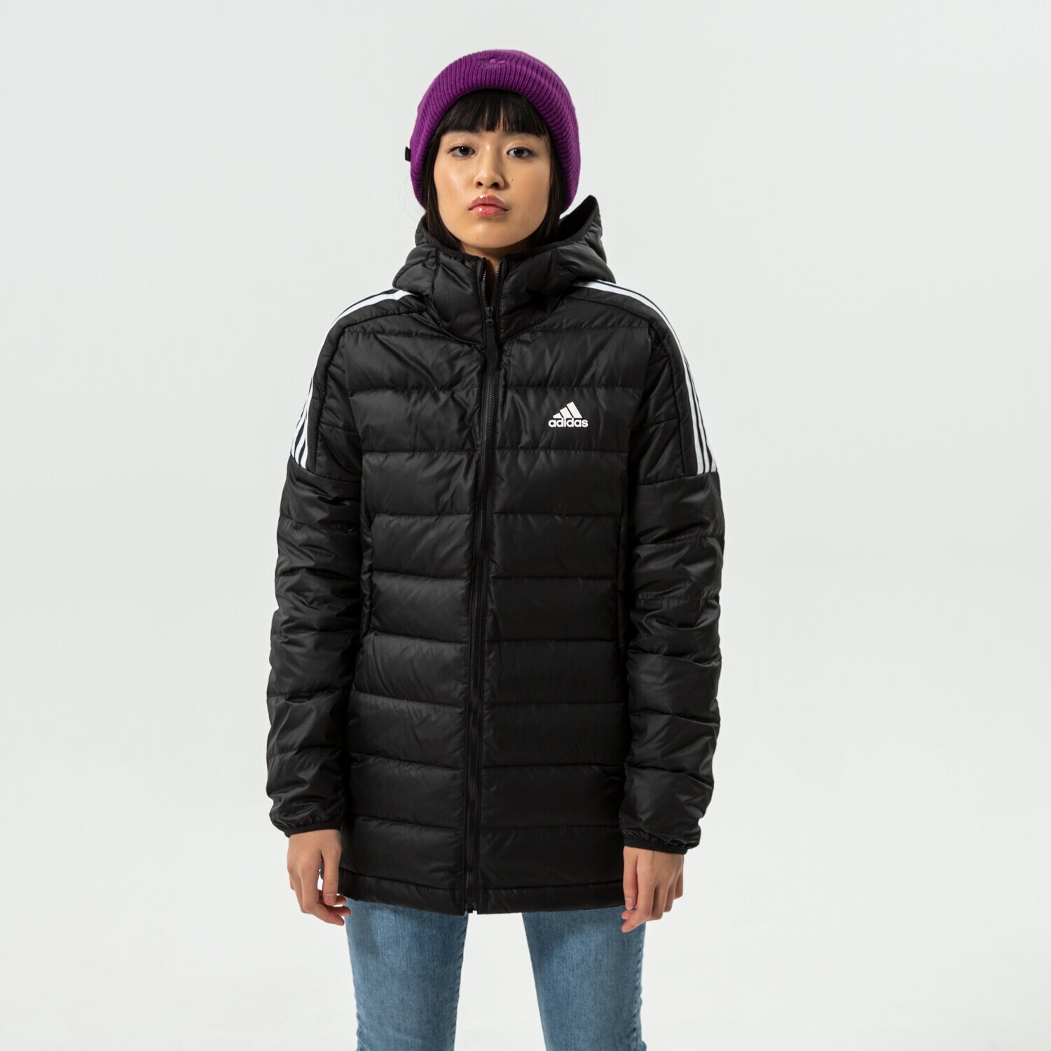 Kurtka zimowa damska ADIDAS KURTKA W ESS DOWN PAR GH4590 CZARNY