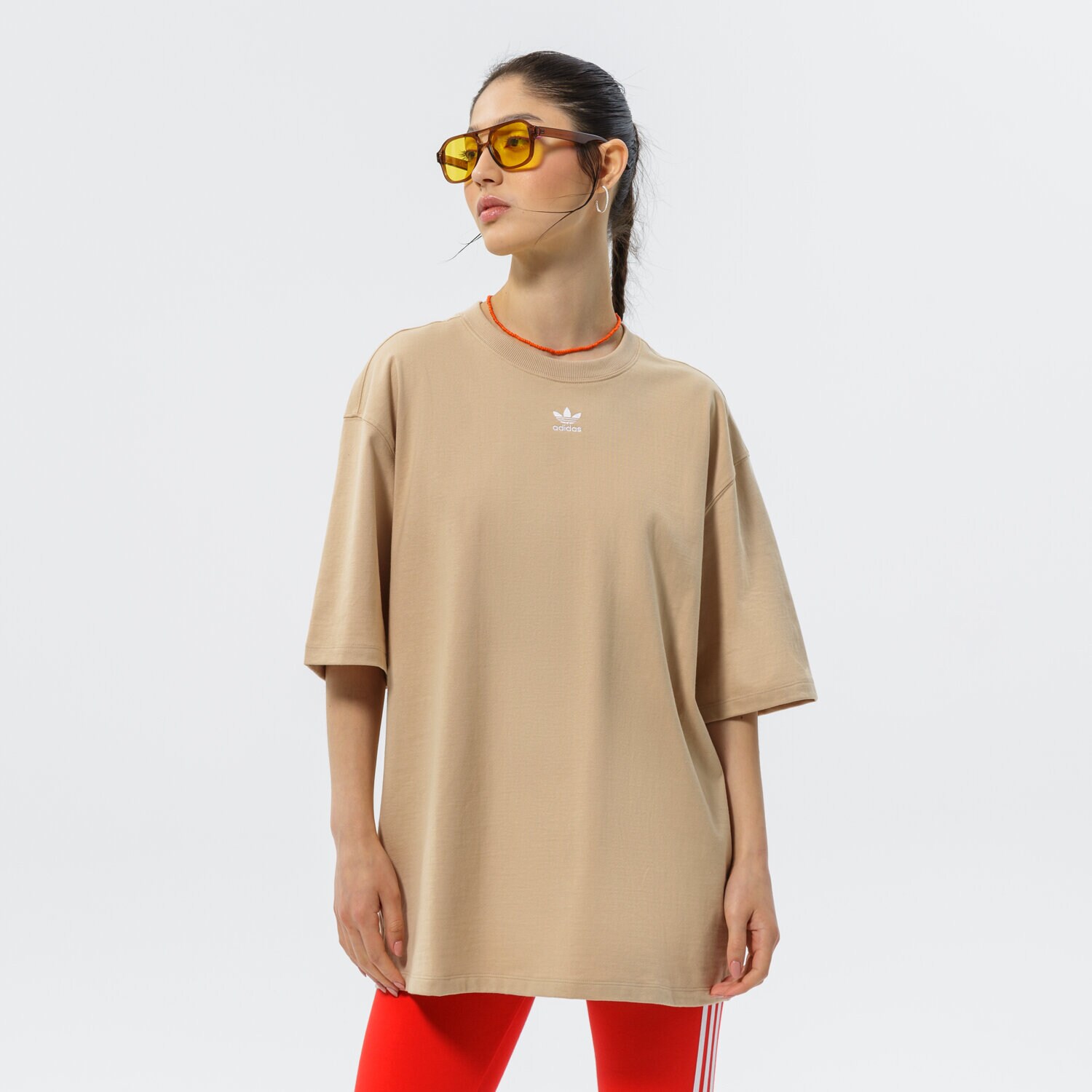 Koszulka, t-shirt damski ADIDAS T-SHIRT HM1824 BEŻOWY