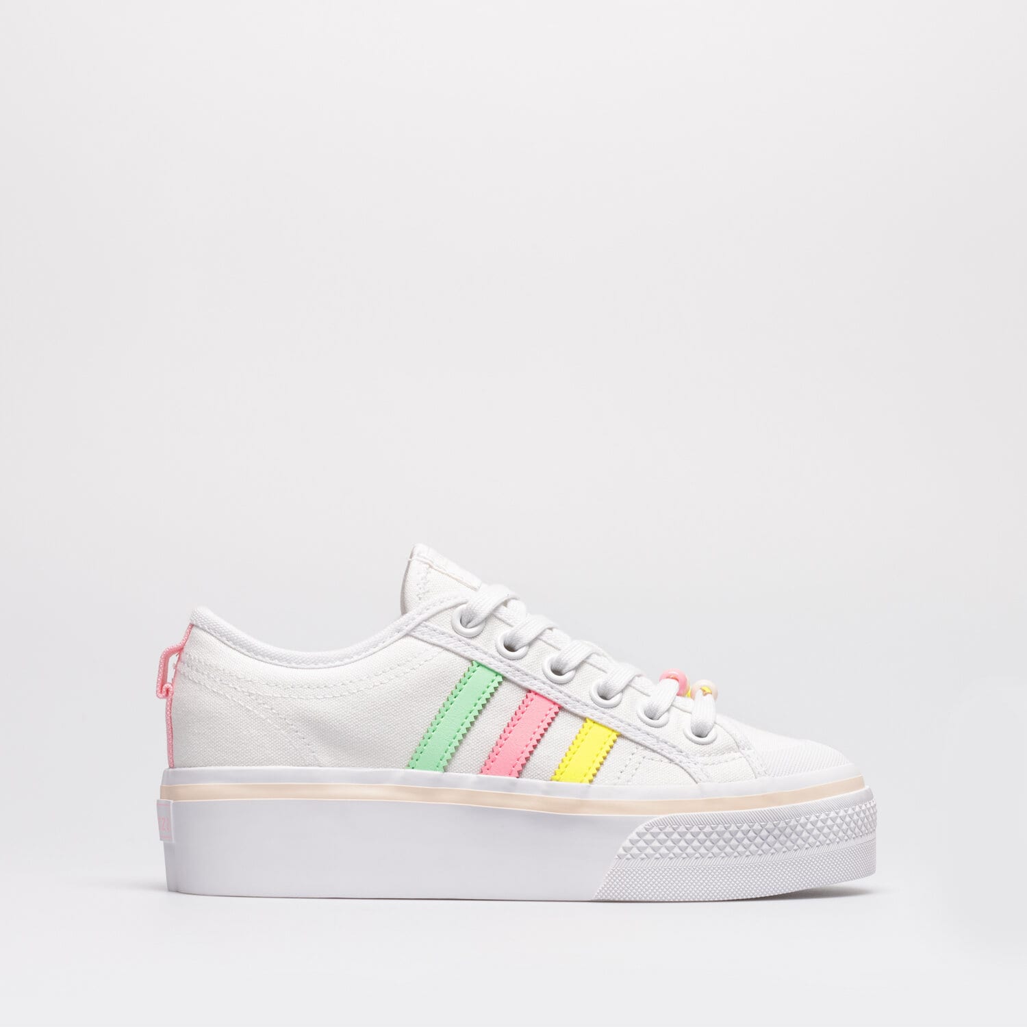 Buty sneakersy dla dzieci ADIDAS NIZZA PLATFORM J GY9102 BIAŁY