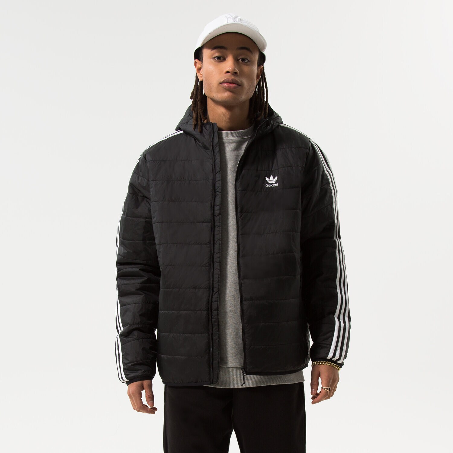 Kurtka zimowa męska ADIDAS KURTKA ZIMOWA PAD HOODED PUFF HL9211 CZARNY