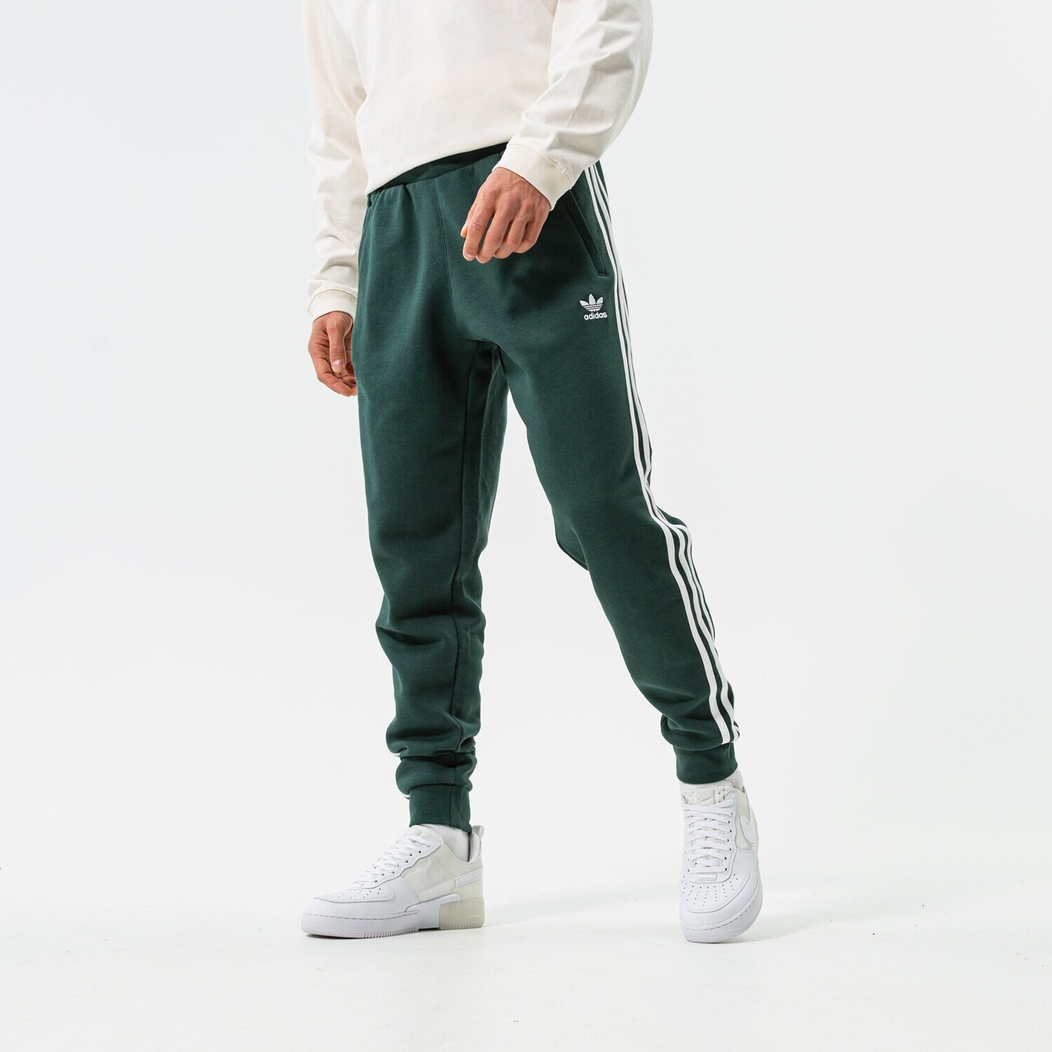 Spodnie sportowe męskie ADIDAS SPODNIE 3-STRIPES PANT HK7299 ZIELONY