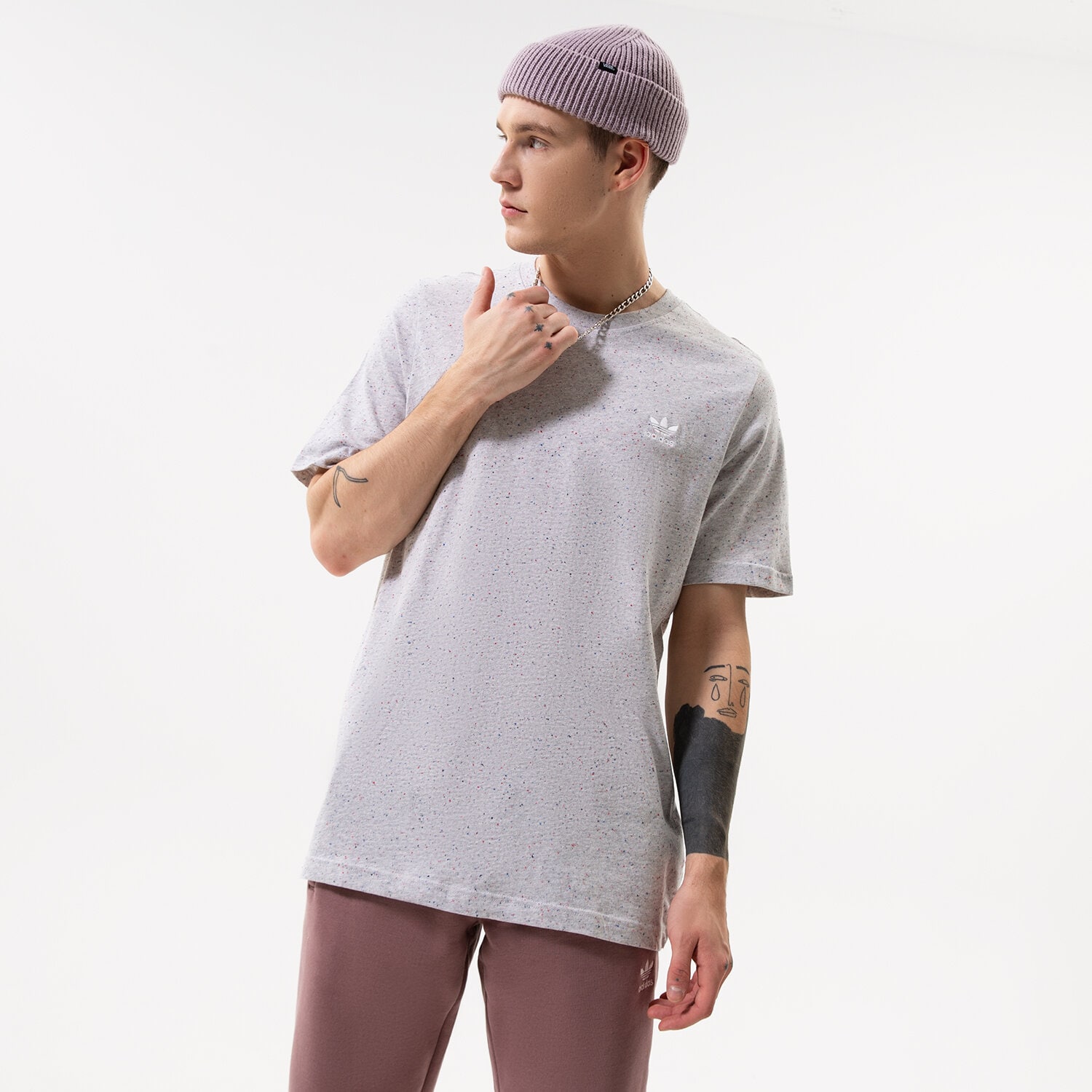 Koszulka, t-shirt sportowy męski ADIDAS T-SHIRT ESS+ SUST TEE HK7540 BIAŁY