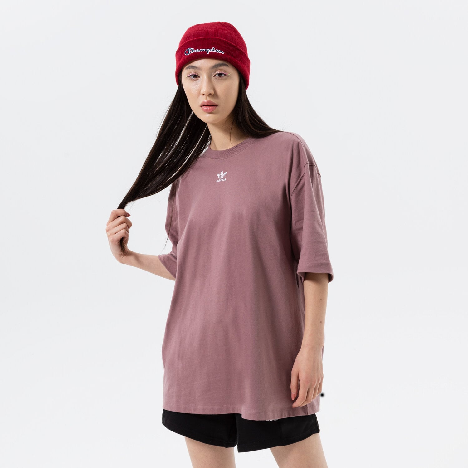 Koszulka, t-shirt damski ADIDAS T-SHIRT HM1826 FIOLETOWY