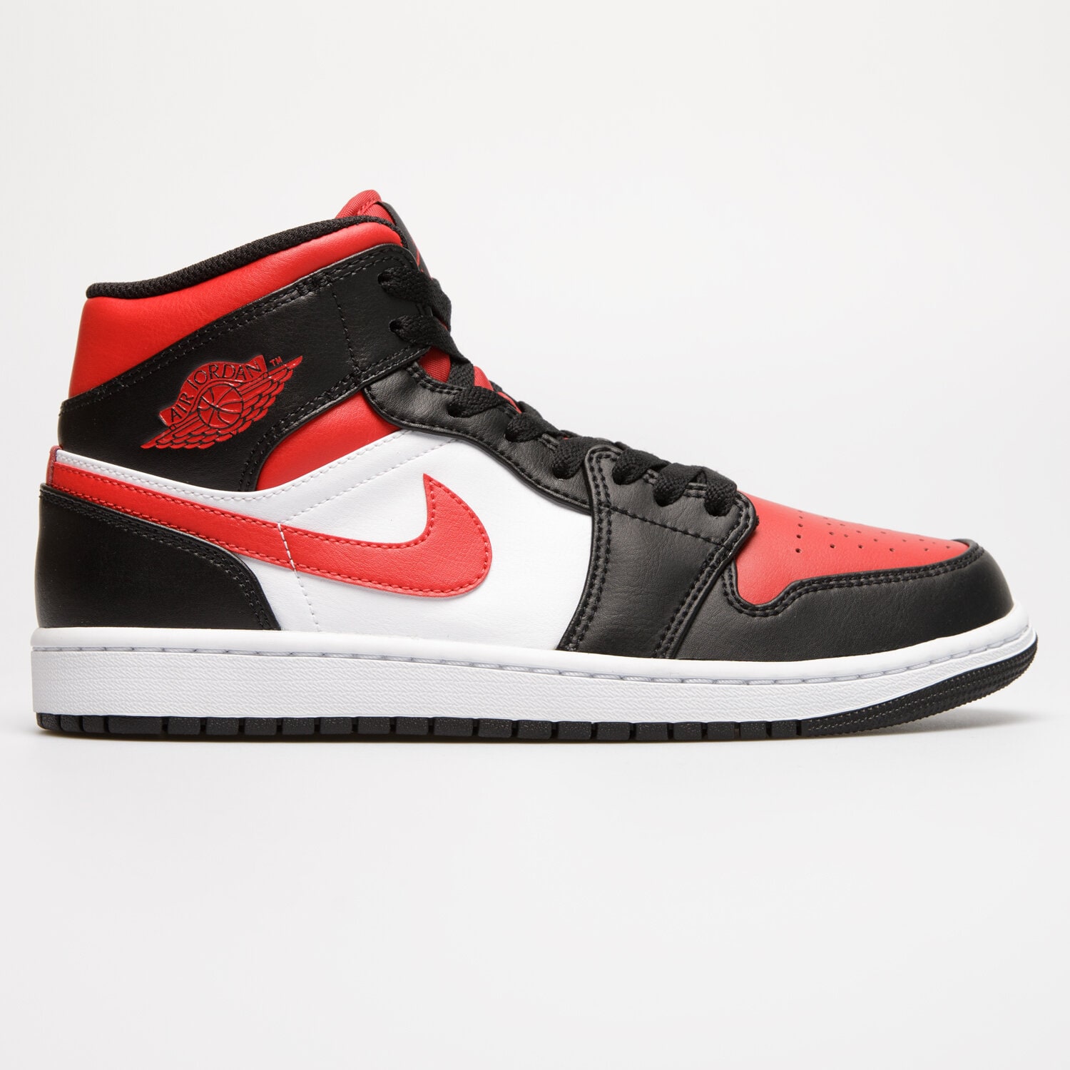 Buty sneakersy męskie JORDAN AIR 1 MID 554724-079 CZERWONY