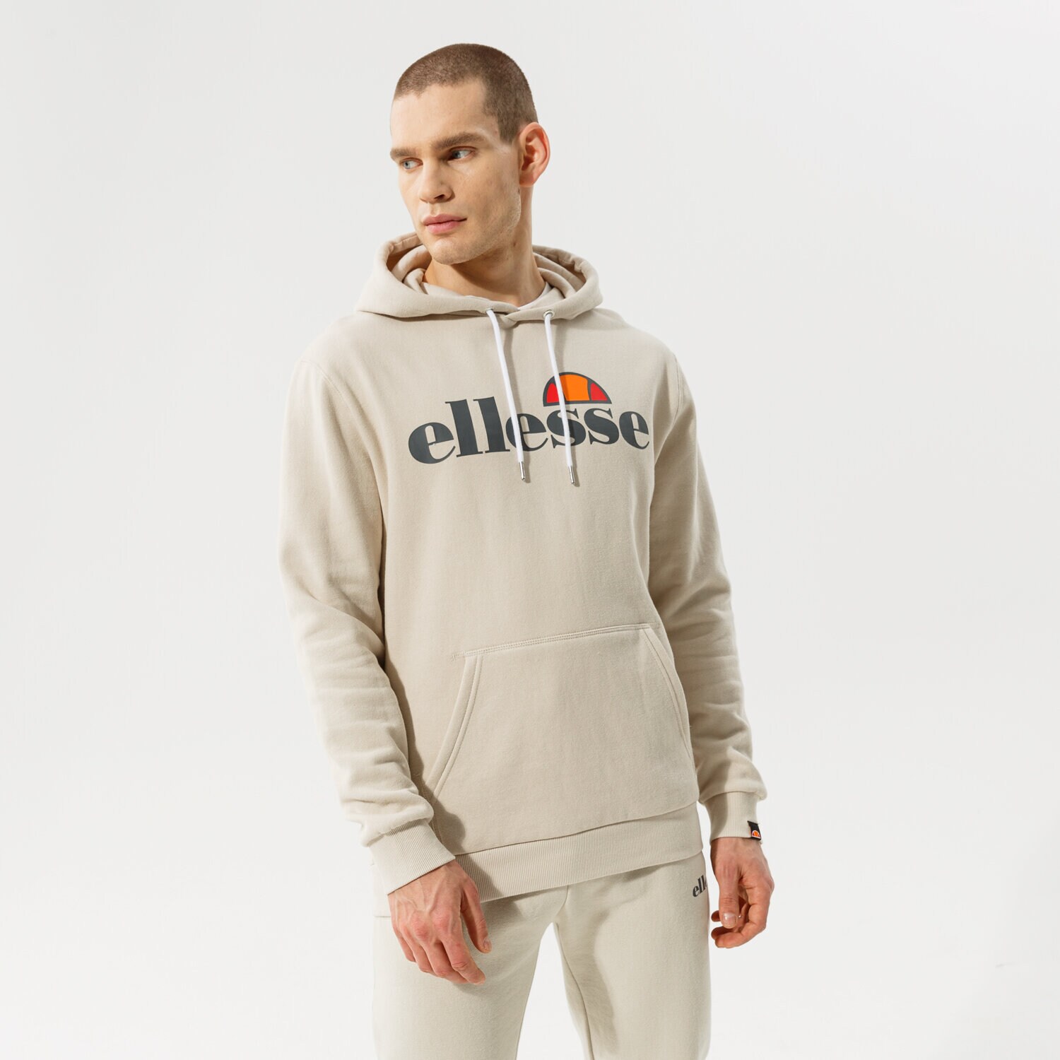 Bluza męska ELLESSE BLUZA Z KAPTUREM SL GOTTERO OH HOODY BEIGE SHM07407214 BEŻOWY