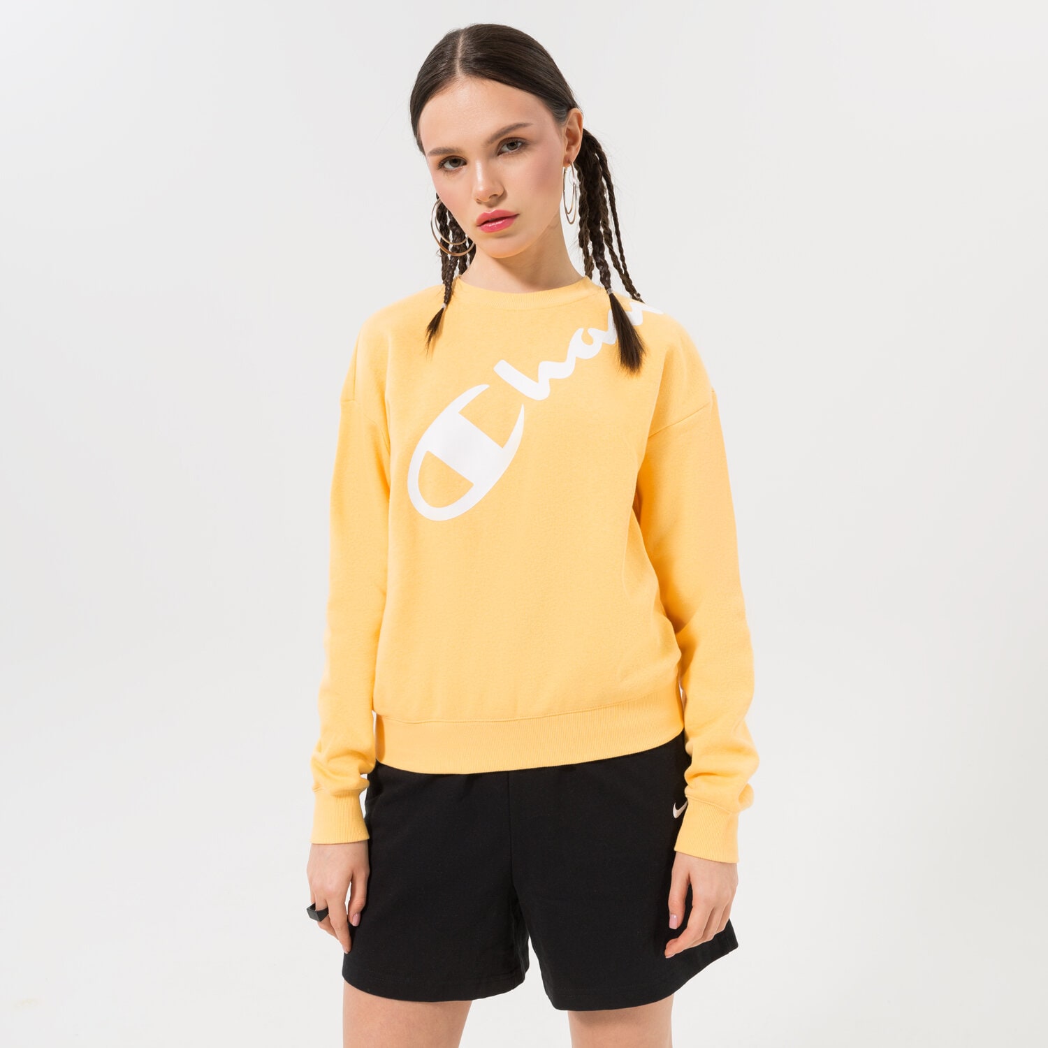 Bluza damska CHAMPION BLUZA CREWNECK SWEATSHIRT 115392YS121 ŻÓŁTY
