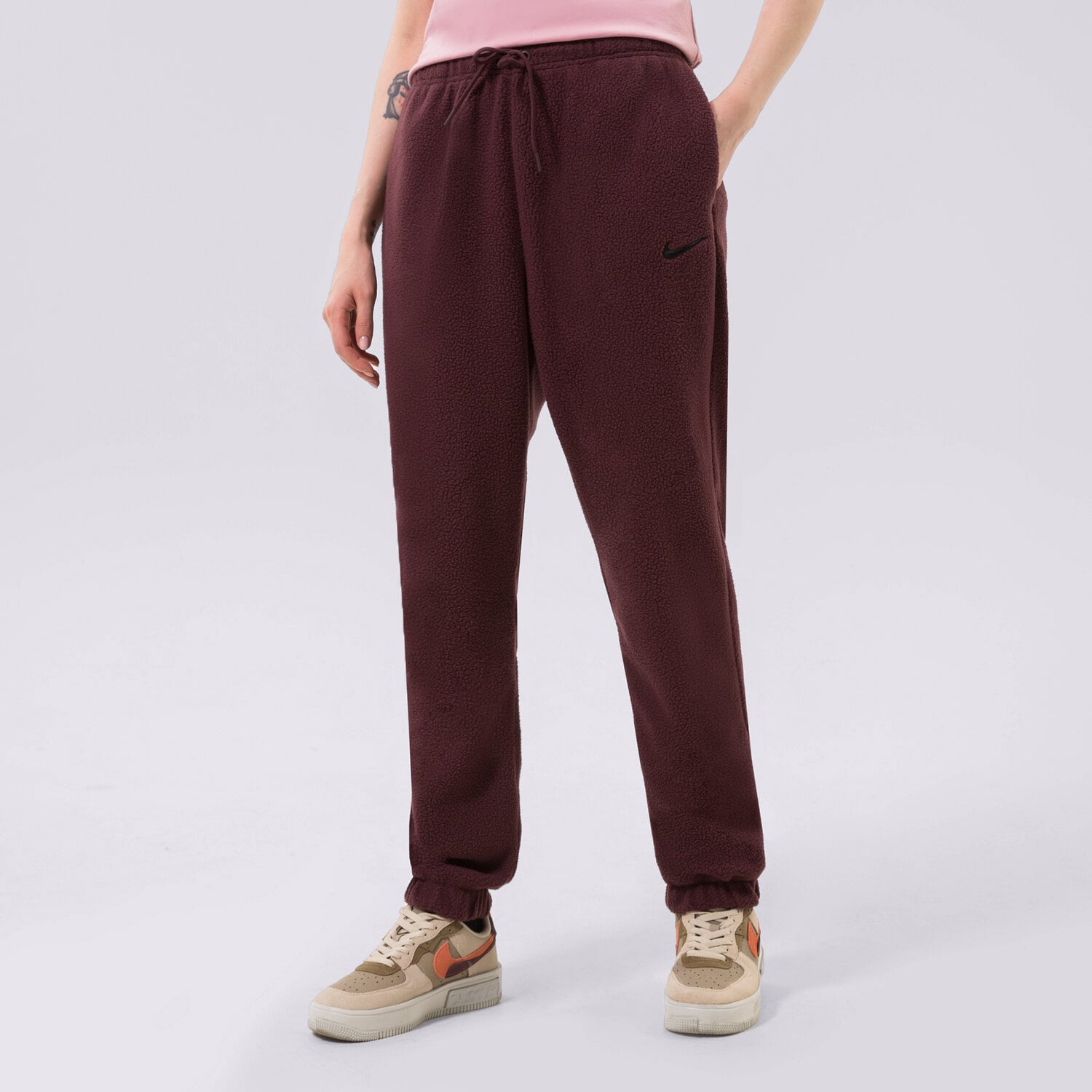 Spodnie sportowe damskie NIKE SPODNIE W NSW PLSH JGGR DQ6812-652 BORDOWY