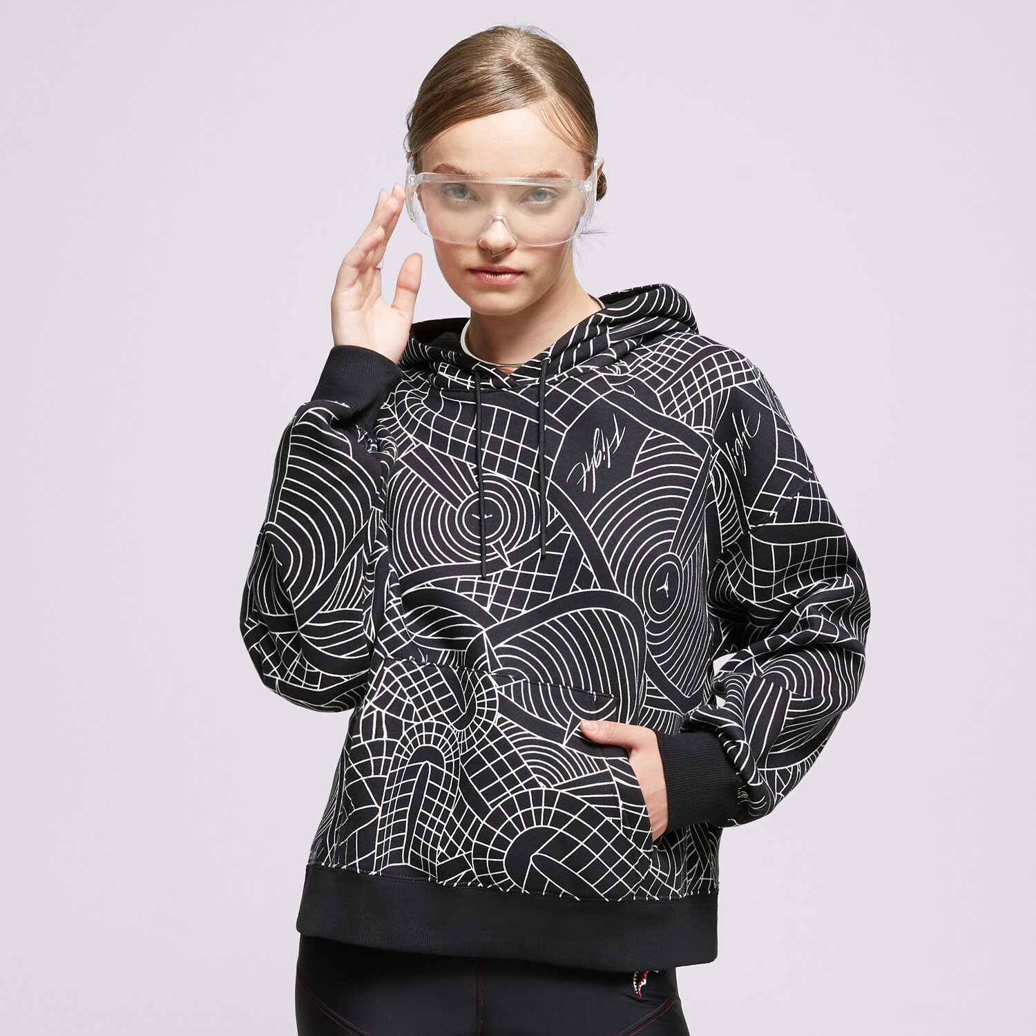 Bluza damska JORDAN BLUZA Z KAPTUREM W J BRKLN FLC PO DV1417-010 CZARNY