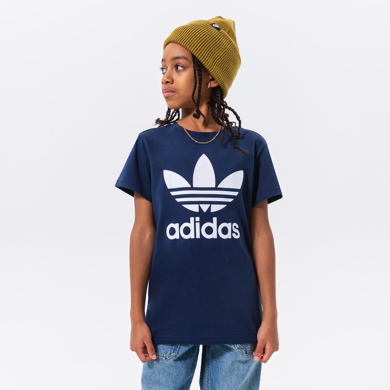 Koszulka, t-shirt dla dzieci ADIDAS T-SHIRT TREFOIL TEE U HK0260 CZARNY