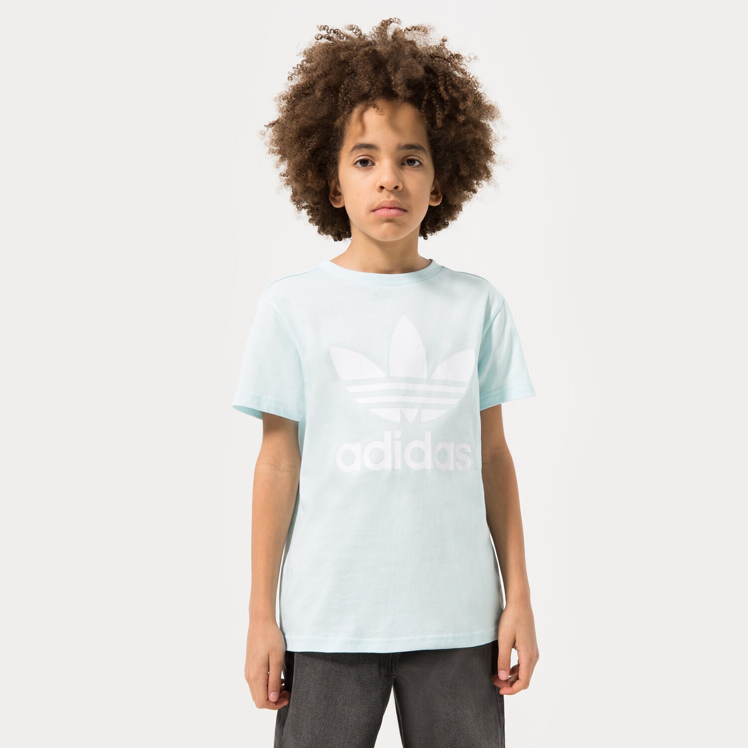 Koszulka, t-shirt dla dzieci ADIDAS T-SHIRT TREFOIL TEE BOY HS8863 NIEBIESKI