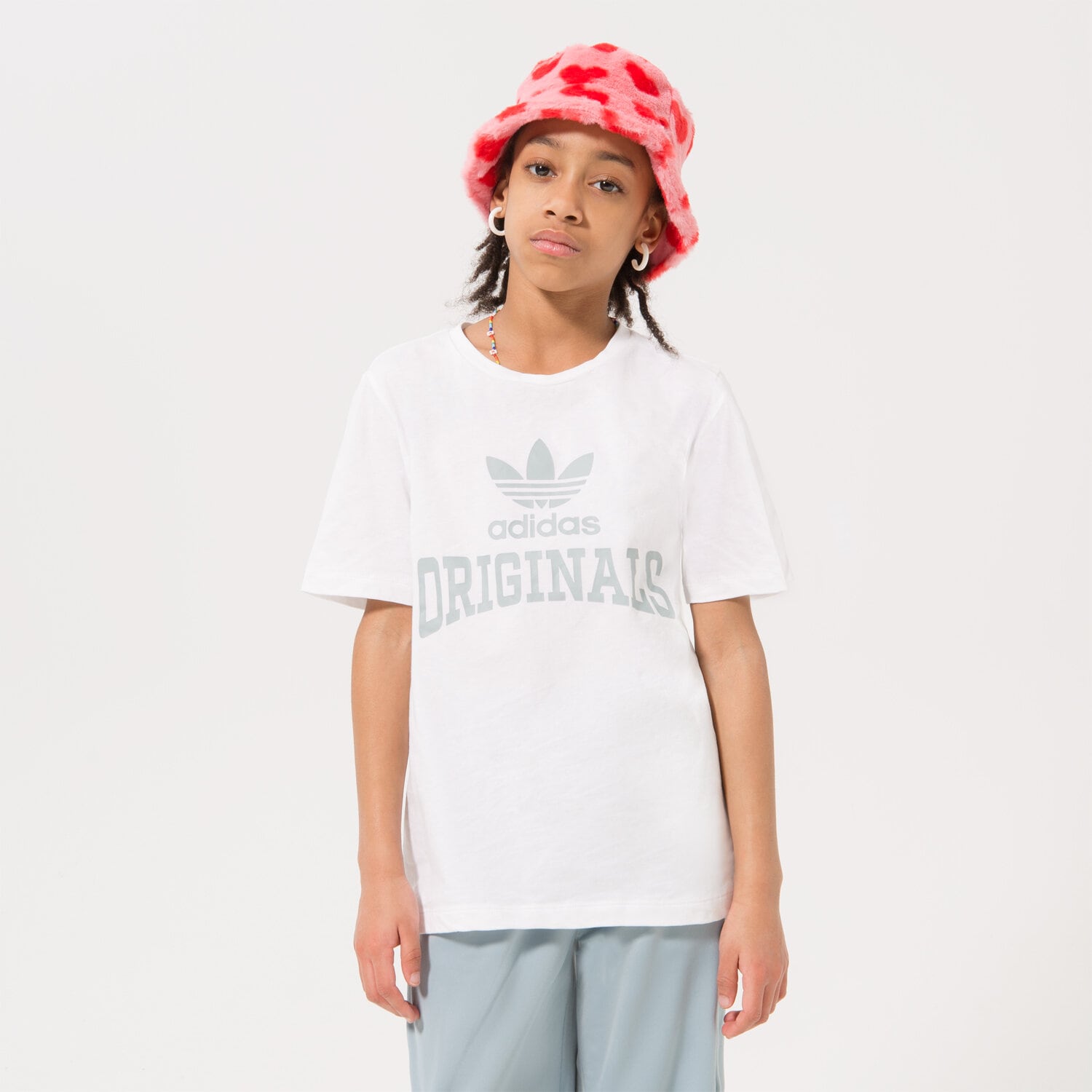Koszulka, t-shirt dla dzieci ADIDAS T-SHIRT GIRL HL6871 BIAŁY