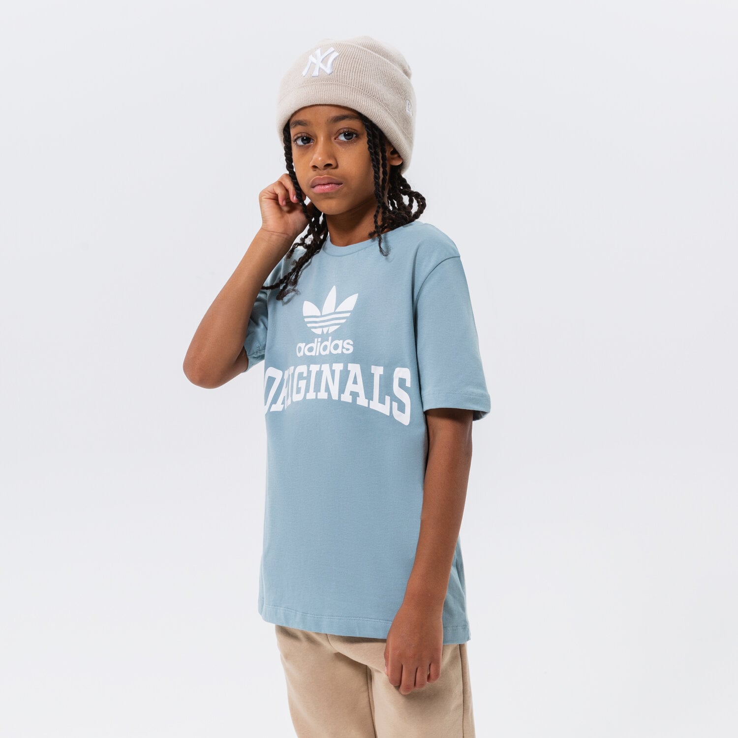 Koszulka, t-shirt dla dzieci ADIDAS T-SHIRT GIRL HL6872 NIEBIESKI