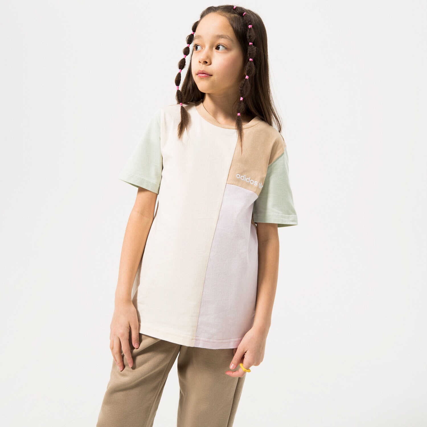 Koszulka, t-shirt dla dzieci ADIDAS T-SHIRT GIRL HK9815 RÓŻOWY